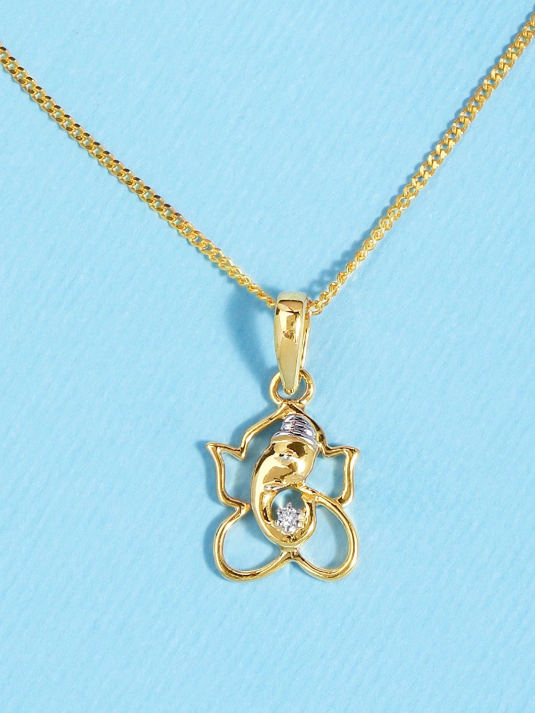 

CANDERE A KALYAN JEWELLERS COMPANY BIS Hallmark 14KT (585) Gold Diamond Pendant-1.8gm