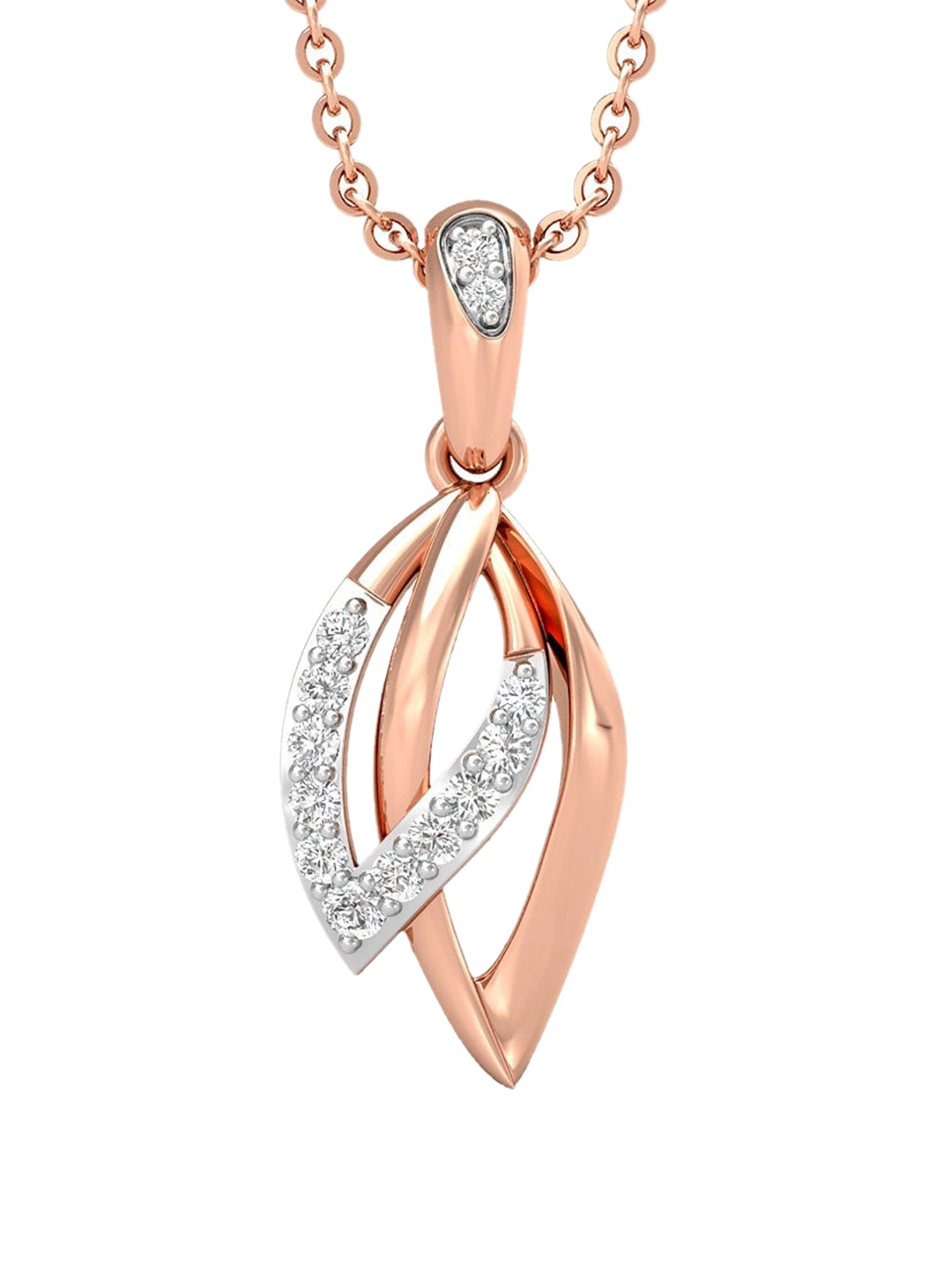 

CANDERE A KALYAN JEWELLERS COMPANY BIS Hallmark 18KT Rose Gold Pendant-0.91gm