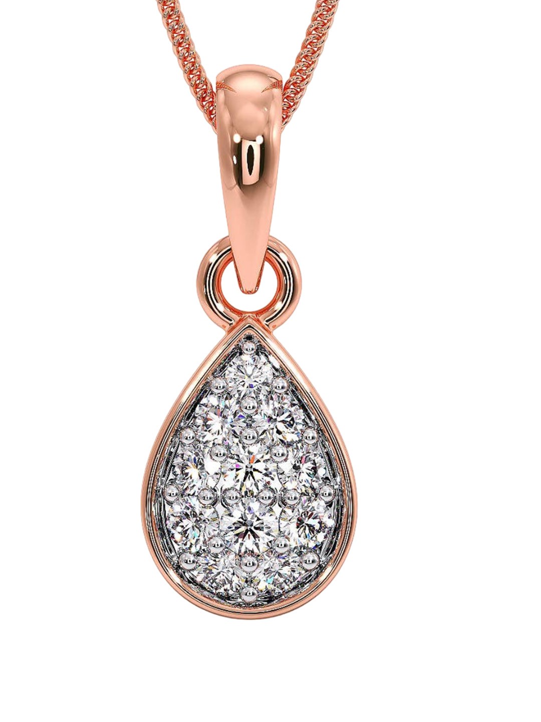 

CANDERE A KALYAN JEWELLERS COMPANY BIS Hallmark 18KT Rose Gold Pendant-0.75gm
