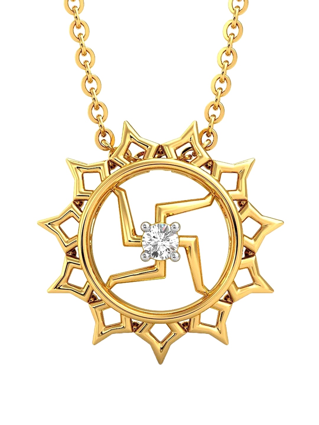 

CANDERE A KALYAN JEWELLERS COMPANY BIS Hallmark 14KT Gold Pendant- 0.51gm