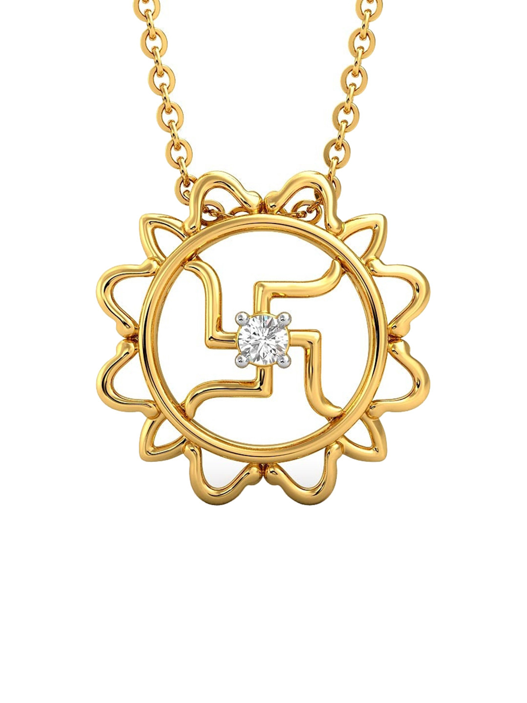 

CANDERE A KALYAN JEWELLERS COMPANY BIS Hallmark 14KT Gold Pendant- 0.51gm