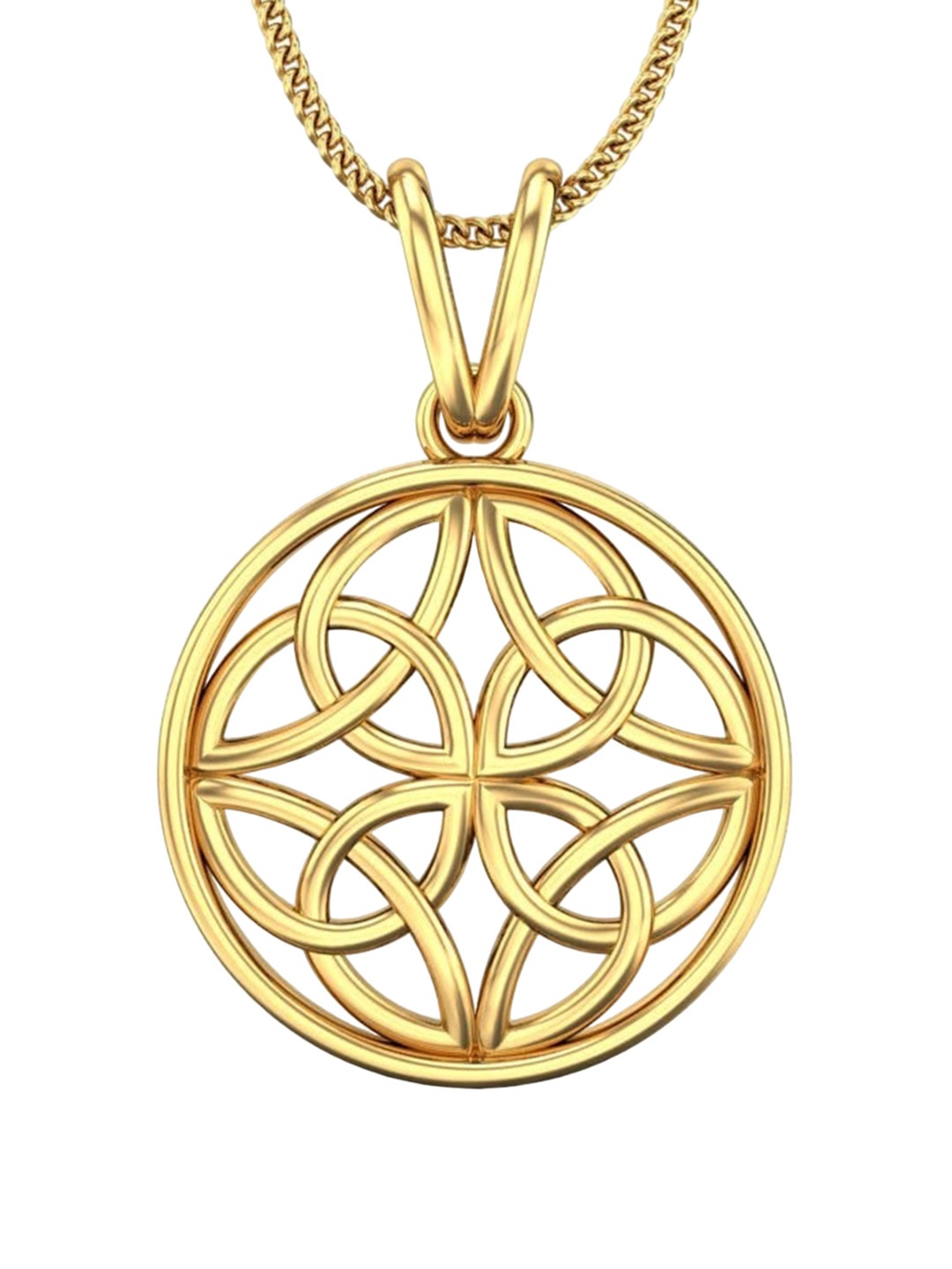 

CANDERE A KALYAN JEWELLERS COMPANY 22KT (916) Studded Gold Pendant-4.6 gm