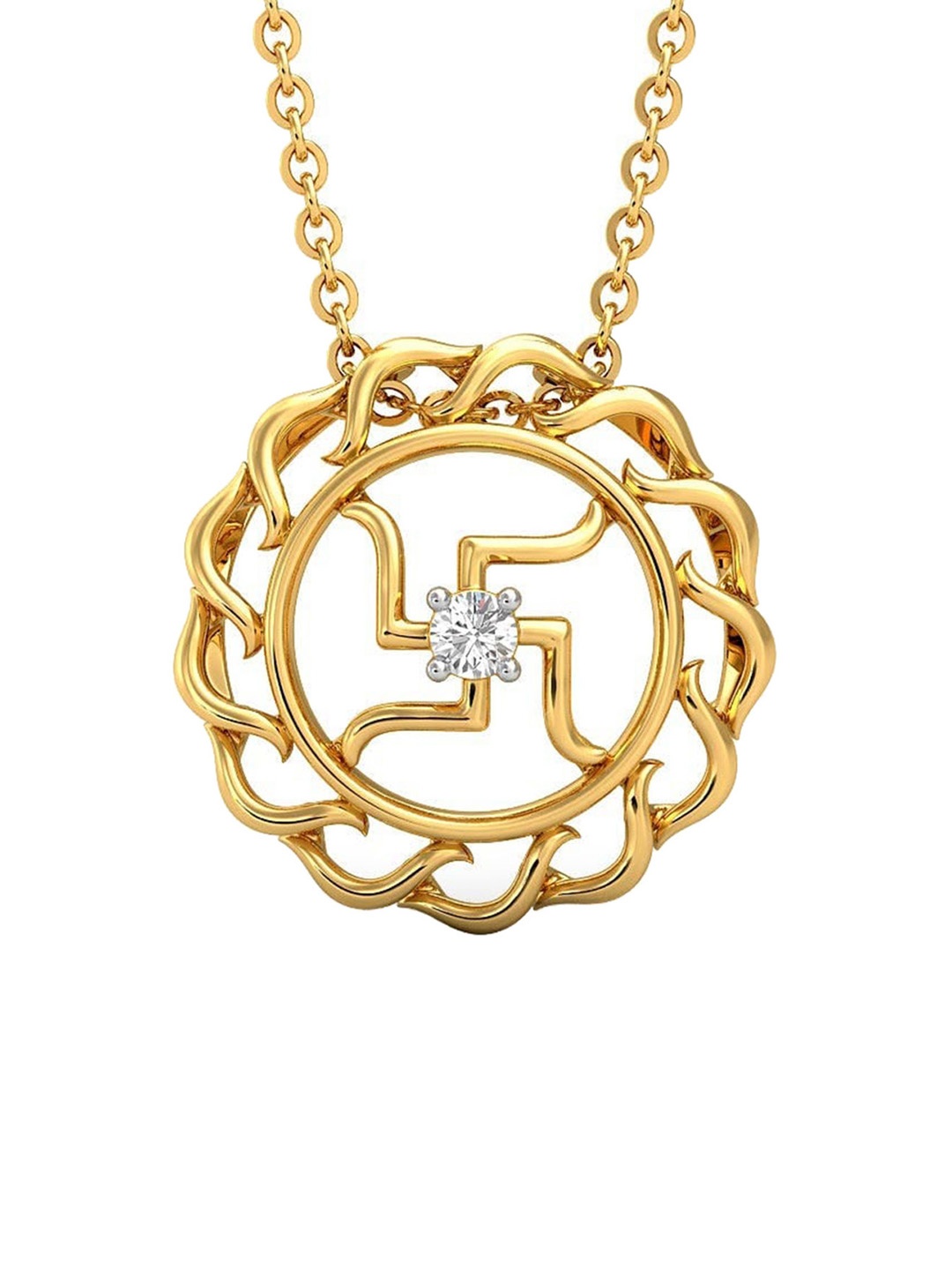 

CANDERE A KALYAN JEWELLERS COMPANY BIS Hallmark 18KT Gold Pendant-0.76gm