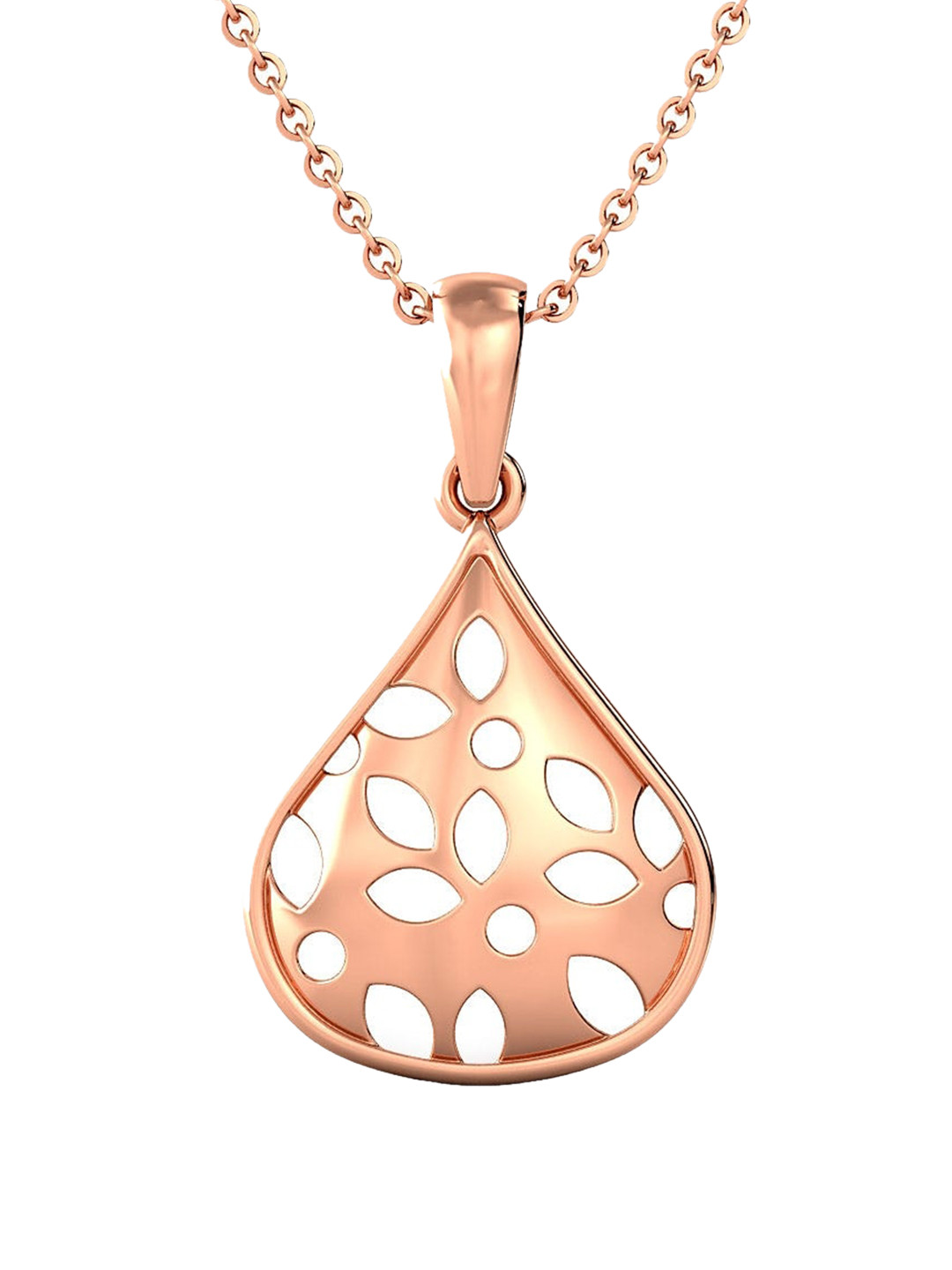 

CANDERE A KALYAN JEWELLERS COMPANY BIS Hallmark 18KT Rose Gold Pendant-1.2gm