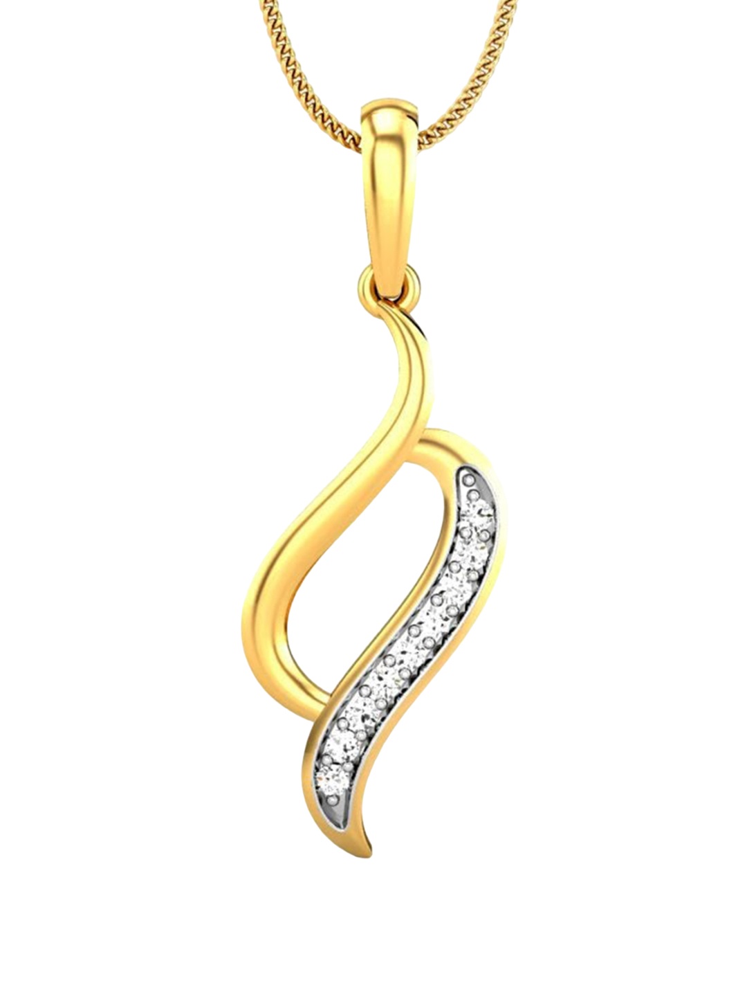 

CANDERE A KALYAN JEWELLERS COMPANY BIS Hallmark 14KT (585) Gold Diamond Pendant-0.94gm