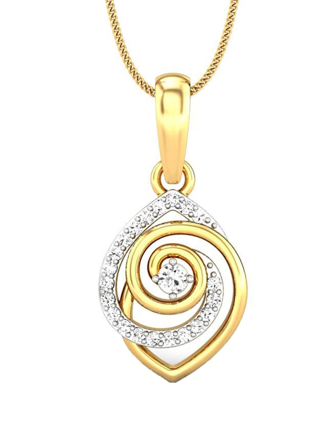 

CANDERE A KALYAN JEWELLERS COMPANY BIS Hallmark 18KT (750) Gold Diamond Pendant-1.8gm
