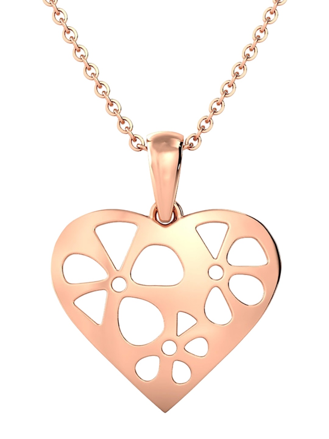 

CANDERE A KALYAN JEWELLERS COMPANY BIS hallmark 18KT (750) Rose Gold Pendant-1.2gm