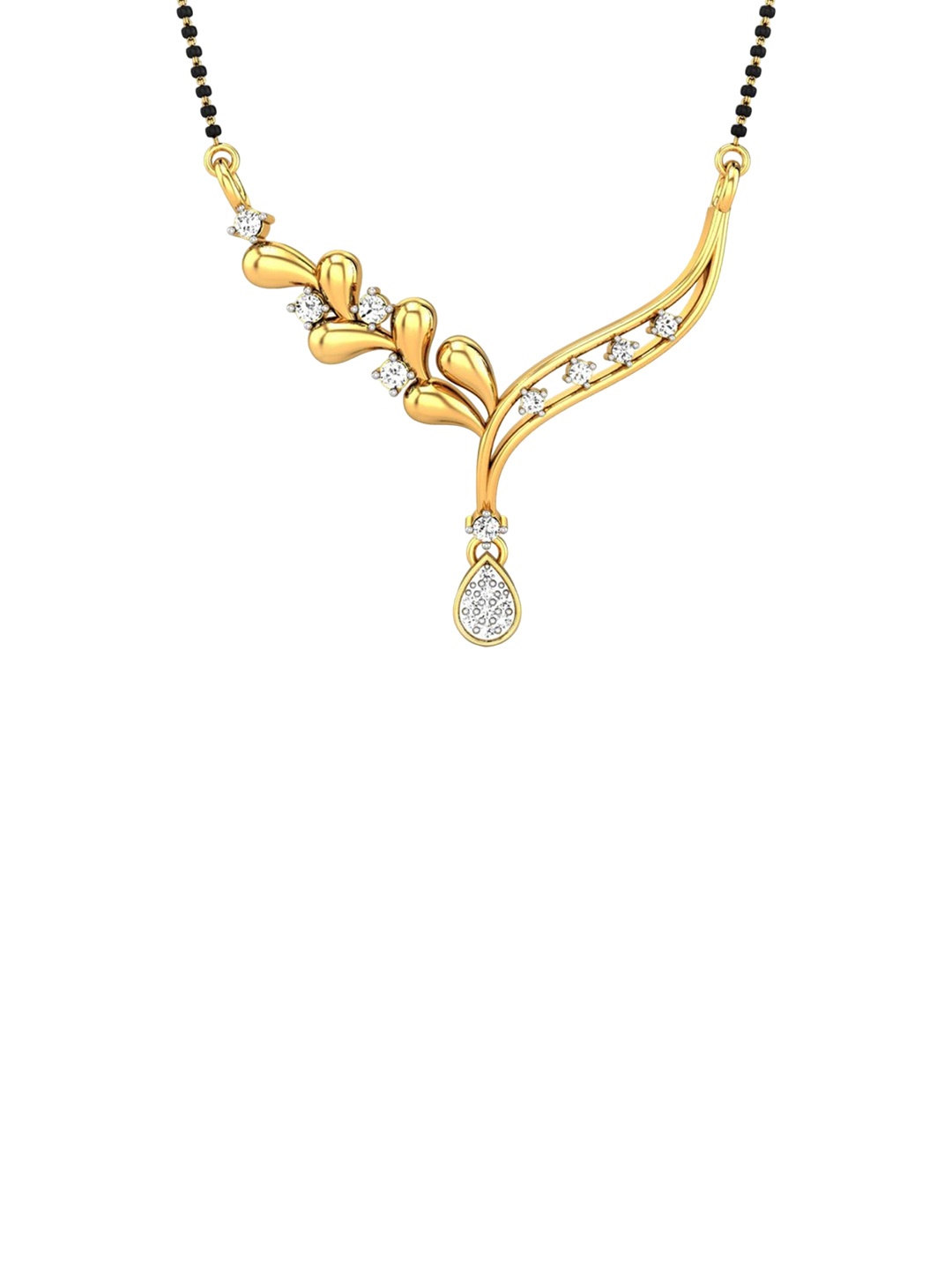 

CANDERE A KALYAN JEWELLERS COMPANY 22KT (916) BIS Hallmark CZ Studded Gold Pendant-3.75gm