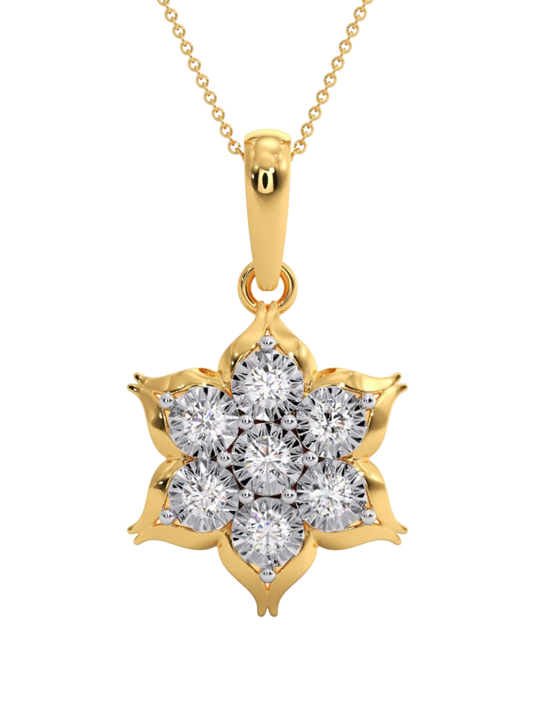 

CANDERE A KALYAN JEWELLERS COMPANY BIS Hallmark 18KT (750) Gold Diamond Pendant-2.69gm