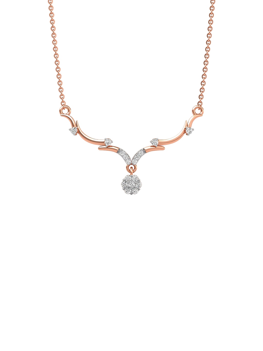 

CANDERE A KALYAN JEWELLERS COMPANY 14KT (585) BIS Hallmark Rose Gold Pendant-0.83gm