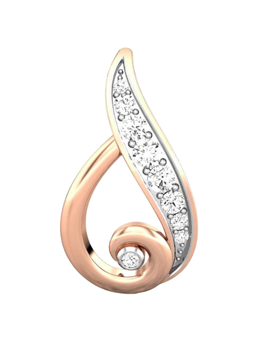 

CANDERE A KALYAN JEWELLERS COMPANY BIS Hallmark 14KT Rose Gold Pendant-0.85gm