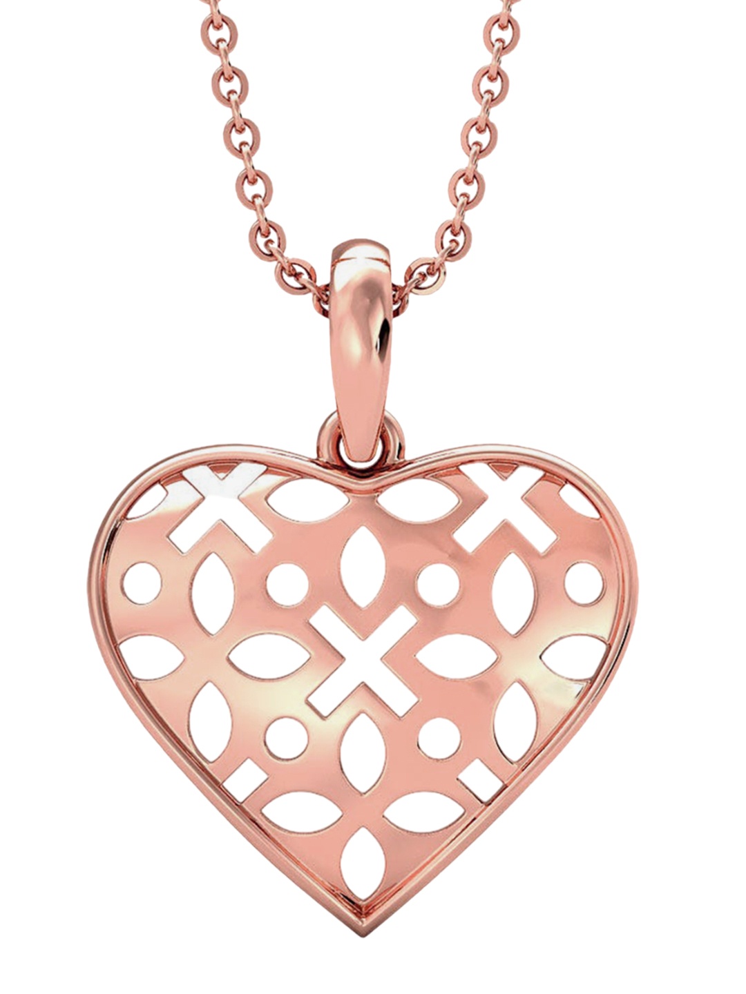 

CANDERE A KALYAN JEWELLERS COMPANY BIS Hallmark 18KT Rose Gold Pendant-1.31gm