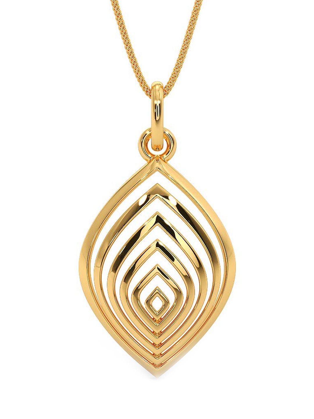 

CANDERE A KALYAN JEWELLERS COMPANY 14KT (585) BIS Hallmark Gold Pendant-0.98gm