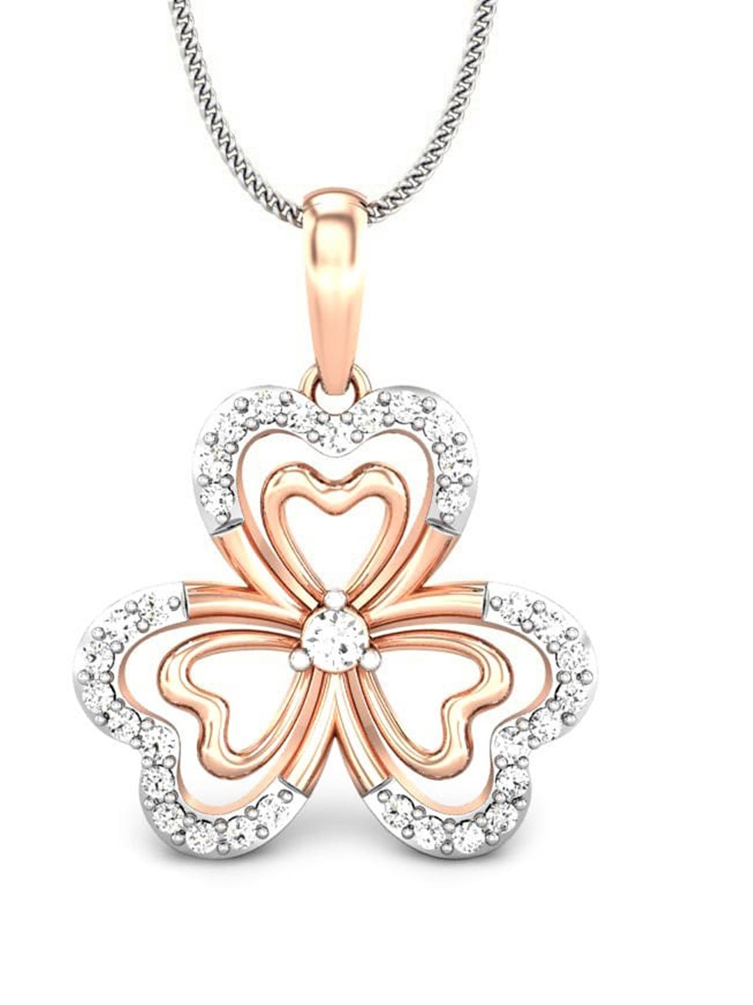 

CANDERE A KALYAN JEWELLERS COMPANY 14KT (585) BIS Hallmark Rose Gold Pendant-1.45gm