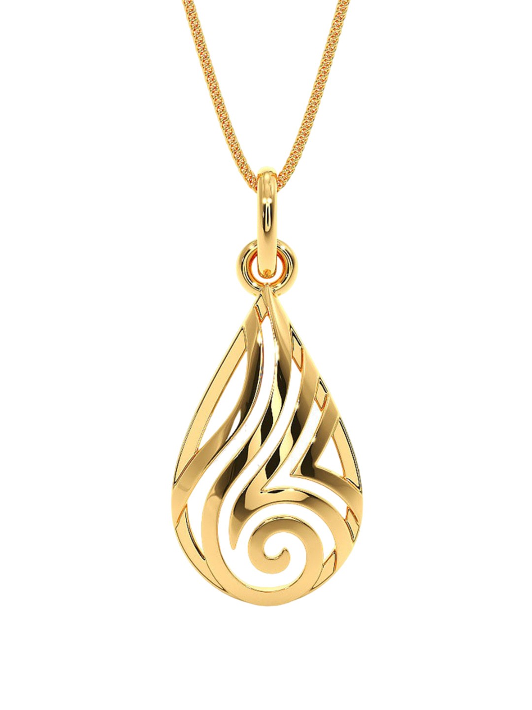 

CANDERE A KALYAN JEWELLERS COMPANY 18KT (750) BIS Hallmark Gold Pendant-1.0 gm