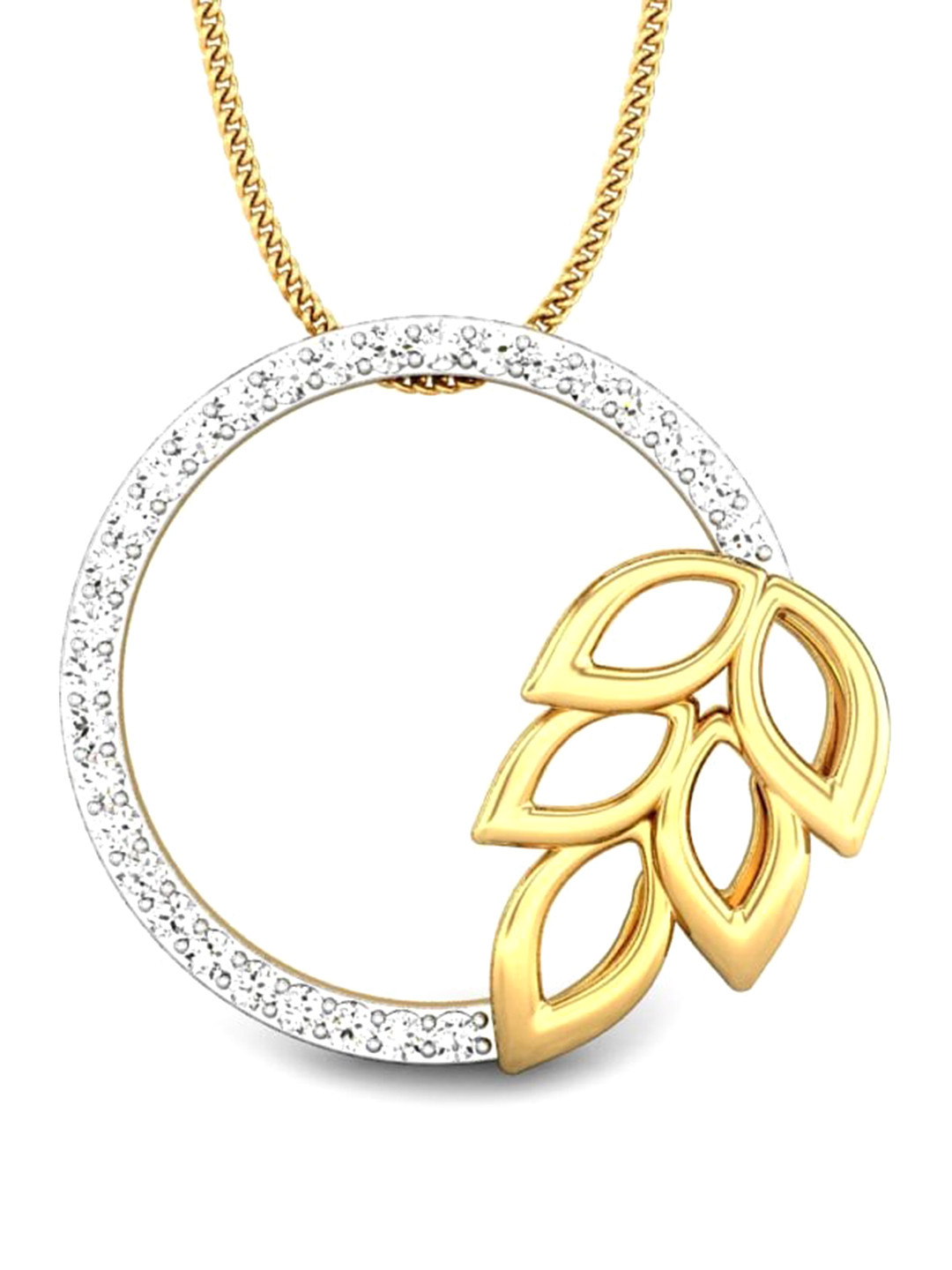 

CANDERE A KALYAN JEWELLERS COMPANY 22KT (916) BIS Hallmark CZ Studded Gold Pendant-2.84 gm
