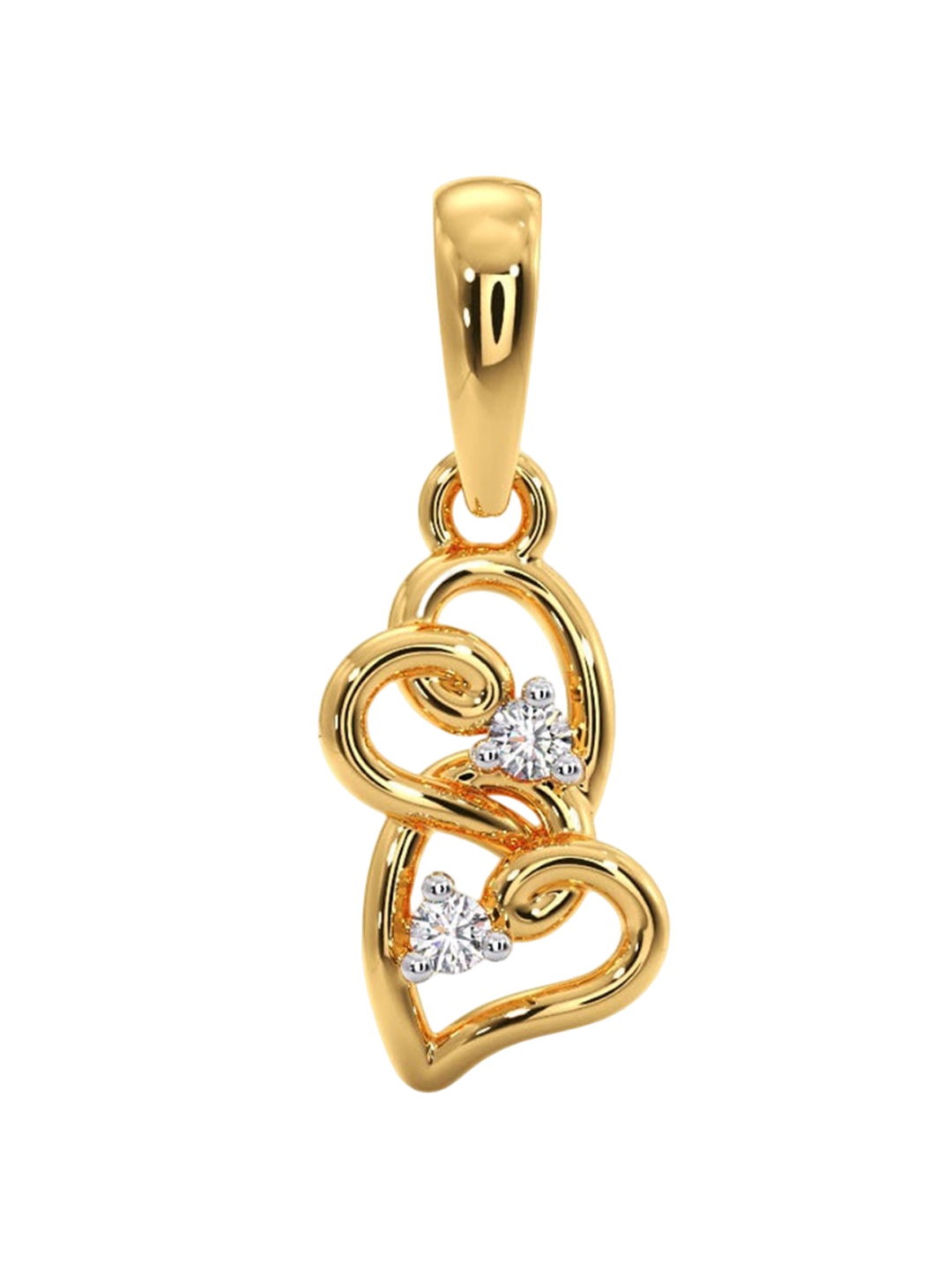 

CANDERE A KALYAN JEWELLERS COMPANY BIS Hallmark 14KT (585) Gold Diamond Pendant-0.85gm