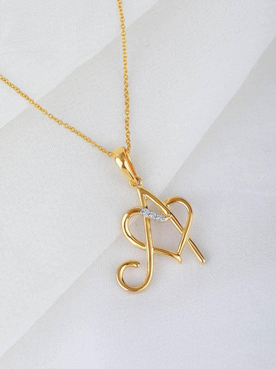 

CANDERE A KALYAN JEWELLERS COMPANY BIS Hallmark 14KT (585) Gold Diamond Pendant-2.15gm