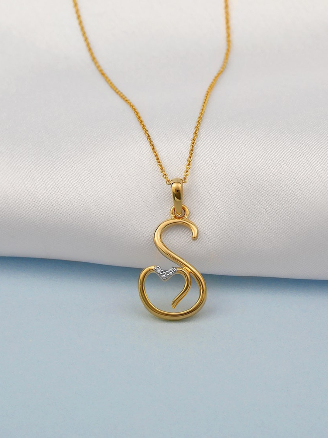 

CANDERE A KALYAN JEWELLERS COMPANY BIS Hallmark 14KT (585) Gold Diamond Pendant-2.31gm