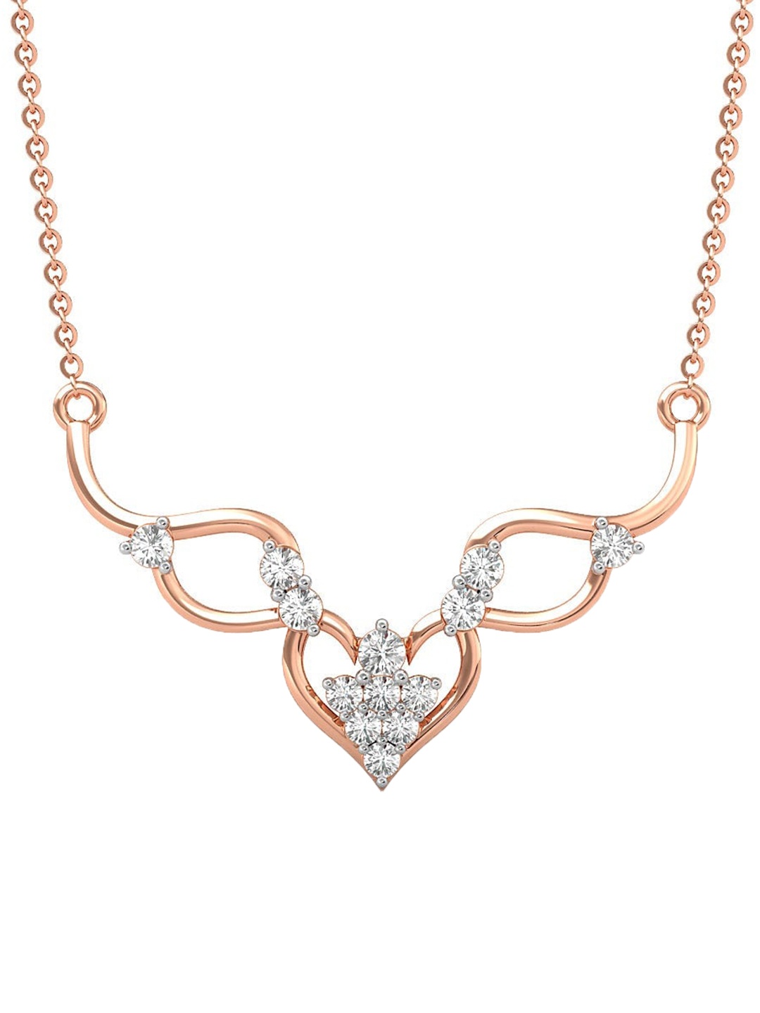 

CANDERE A KALYAN JEWELLERS COMPANY BIS Hallmark 18KT Rose Gold Pendant-1.29gm