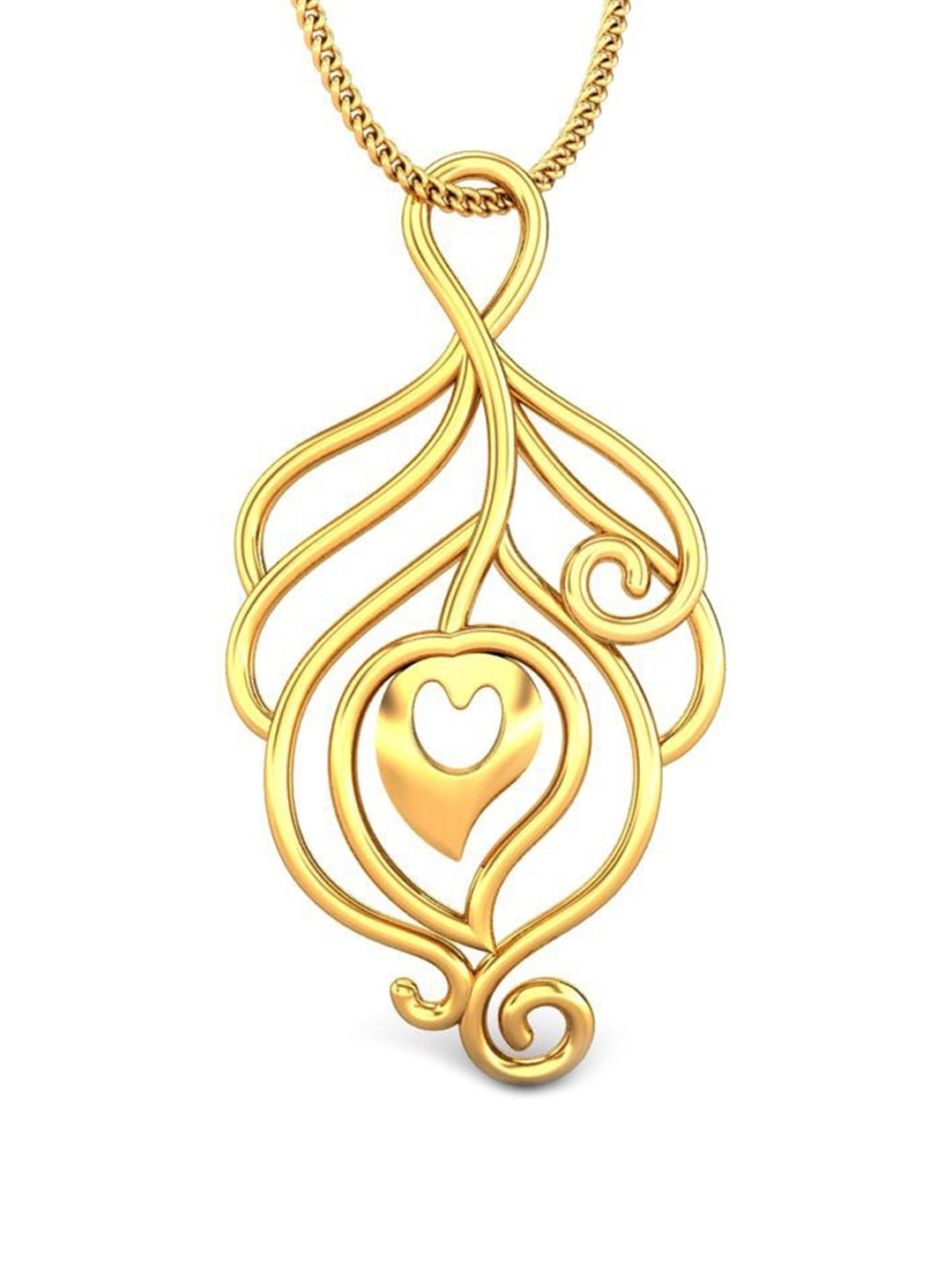 

CANDERE A KALYAN JEWELLERS COMPANY 18KT (750) BIS Hallmark Gold Pendant-1.5 gm