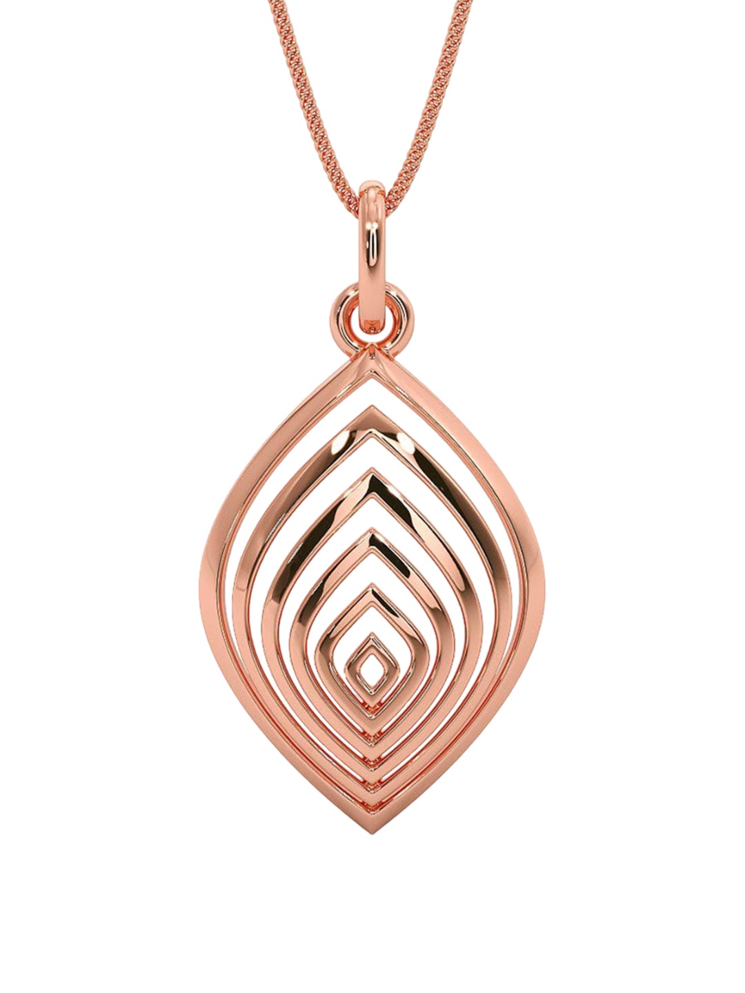 

CANDERE A KALYAN JEWELLERS COMPANY BIS Hallmark 18KT Rose Gold Pendant-1.15gm