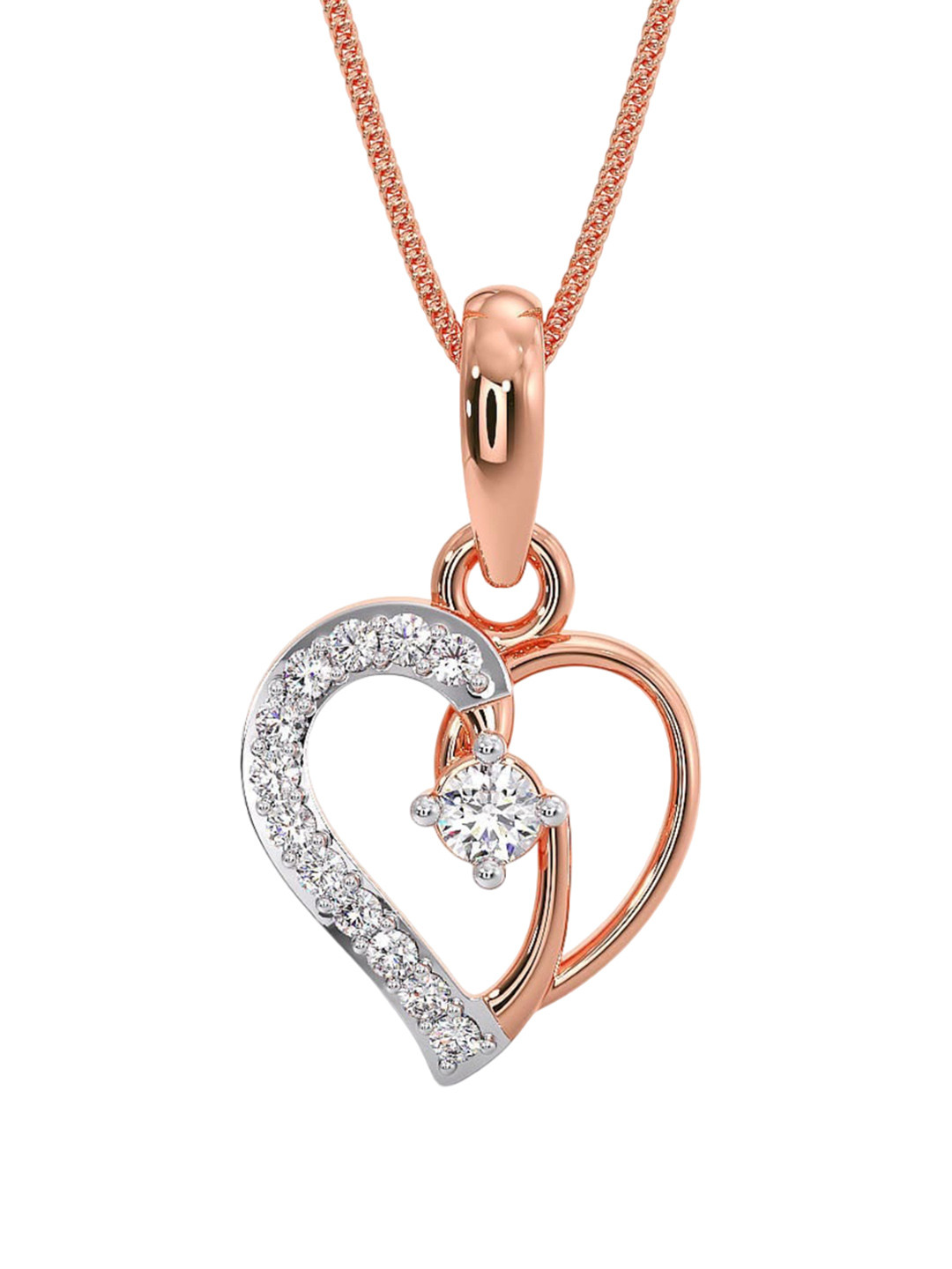 

CANDERE A KALYAN JEWELLERS COMPANY BIS Hallmark 14KT Rose Gold Pendant- 0.59gm