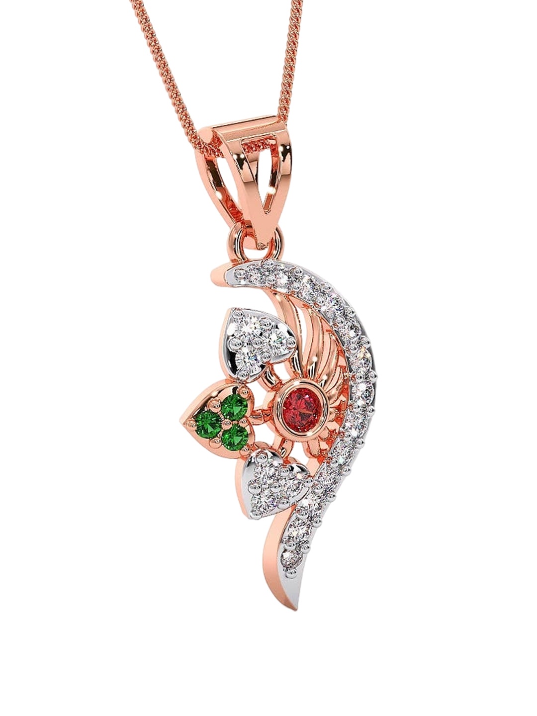 

CANDERE A KALYAN JEWELLERS COMPANY BIS Hallmark 14KT Rose Gold Pendant- 1.19gm