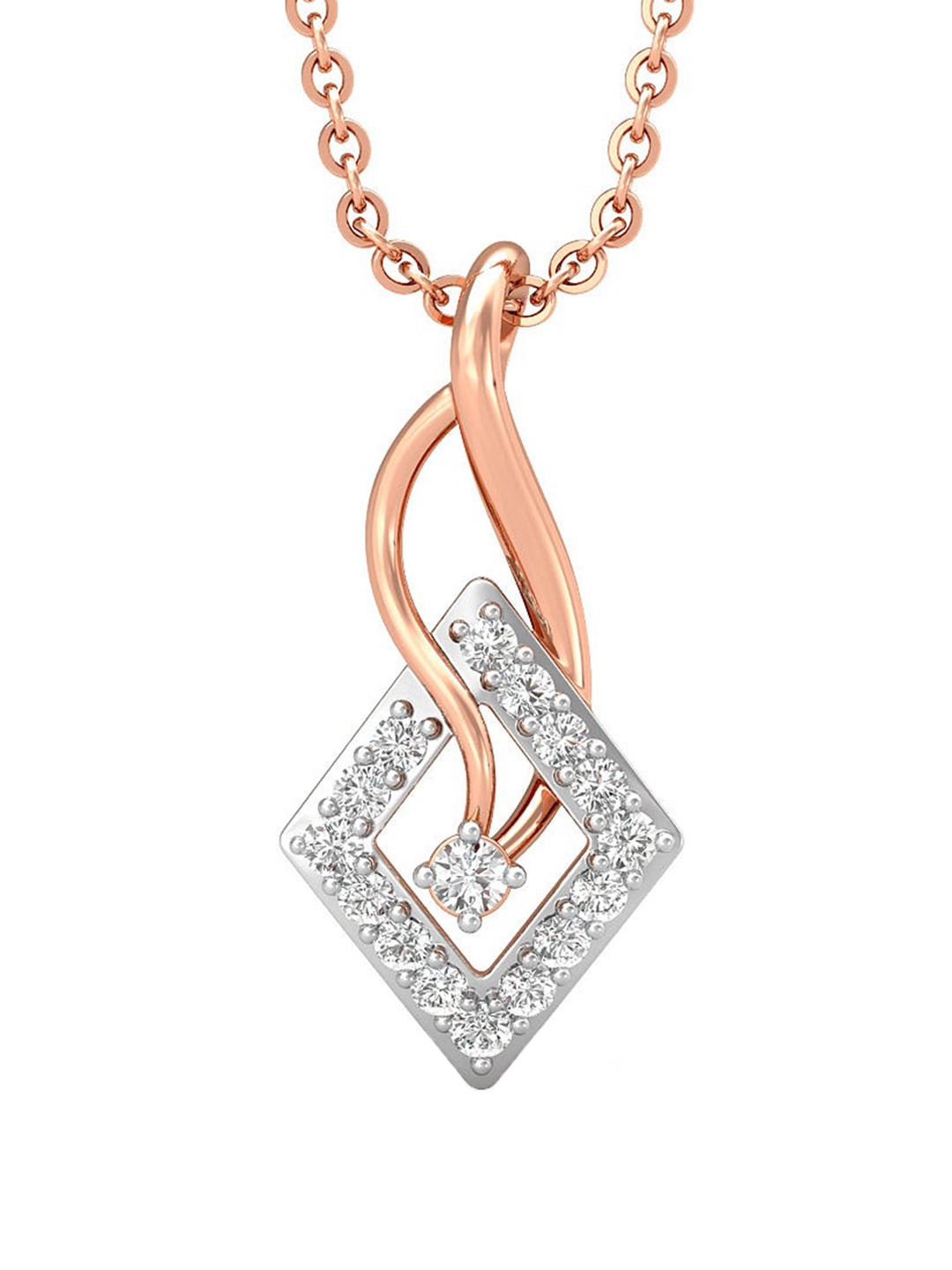 

CANDERE A KALYAN JEWELLERS COMPANY 14KT (585) BIS Hallmark Rose Gold Pendant-0.68gm