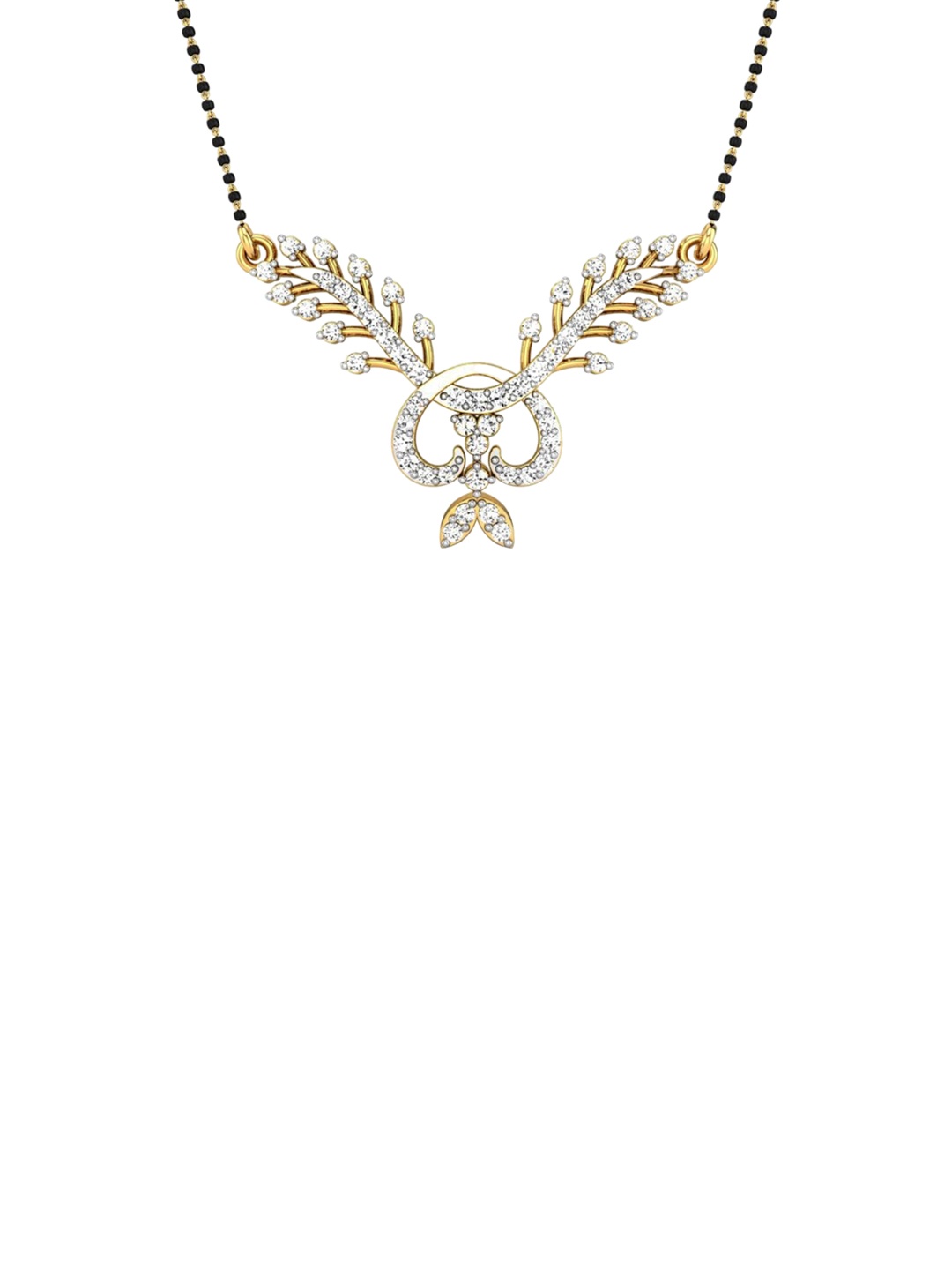 

CANDERE A KALYAN JEWELLERS COMPANY 22KT (916) BIS Hallmark CZ Studded Gold Pendant-2.79gm
