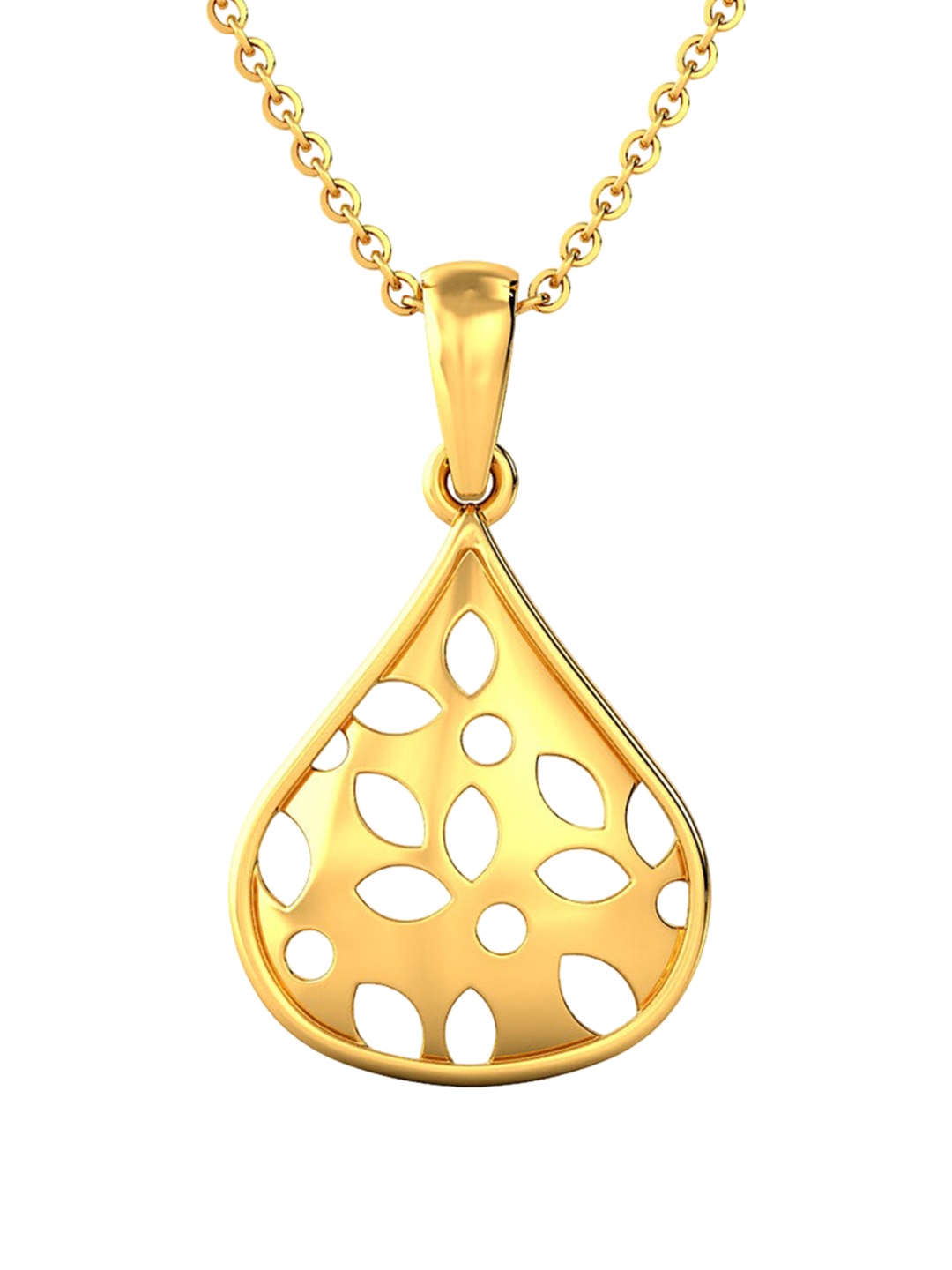 

CANDERE A KALYAN JEWELLERS COMPANY 14KT (585) BIS Hallmark Gold Pendant-1.02 gm
