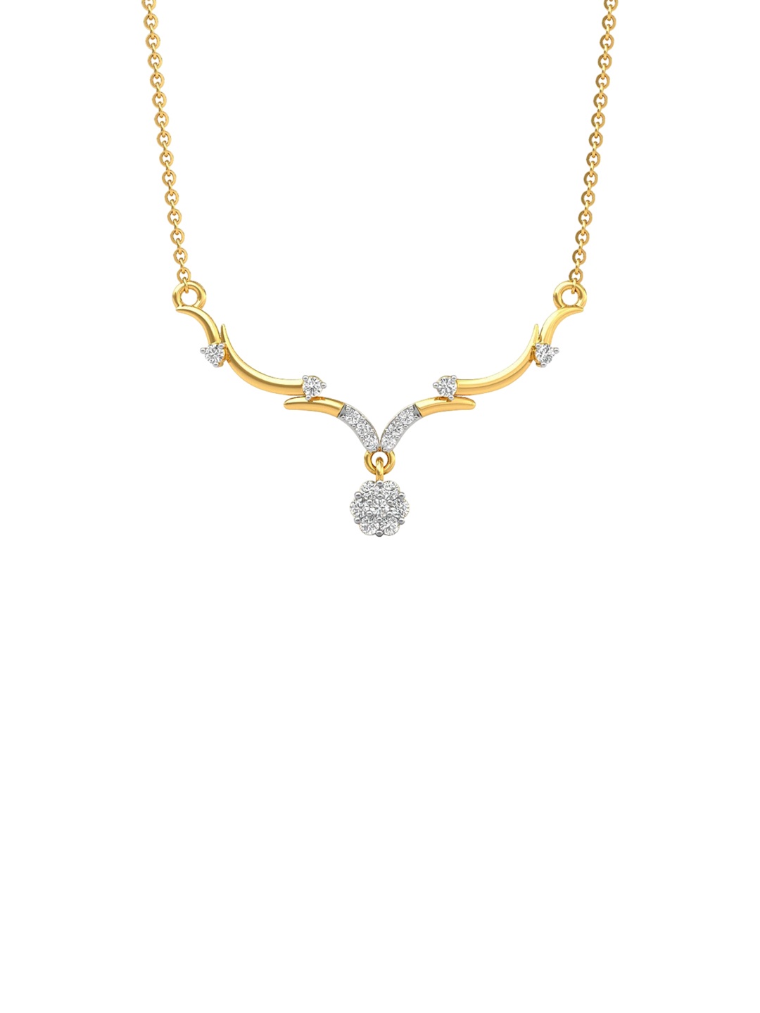 

CANDERE A KALYAN JEWELLERS COMPANY BIS Hallmark 18KT Gold Pendant-0.98gm