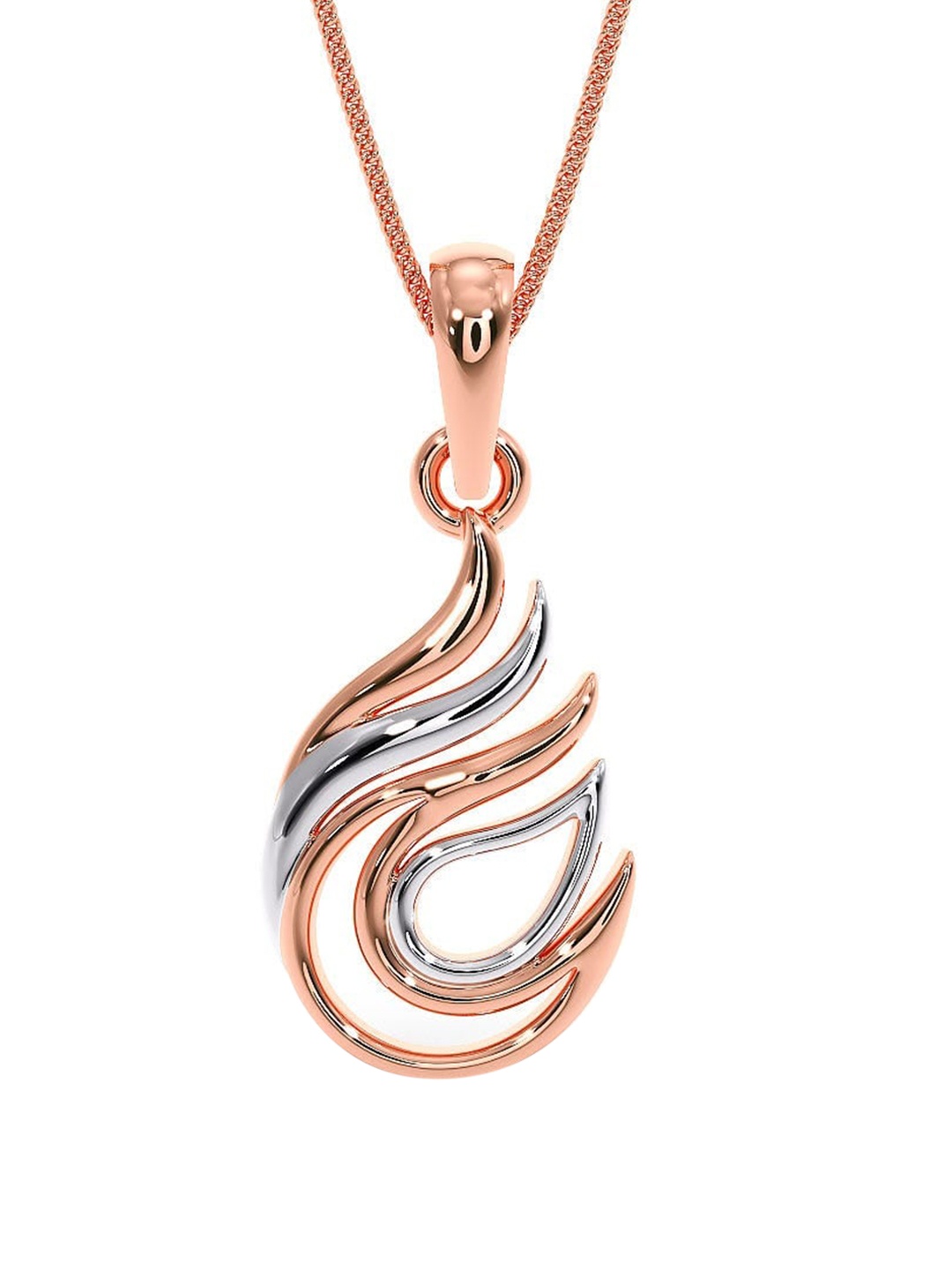 

CANDERE A KALYAN JEWELLERS COMPANY BIS Hallmark 18KT Rose Gold Pendant-0.75gm