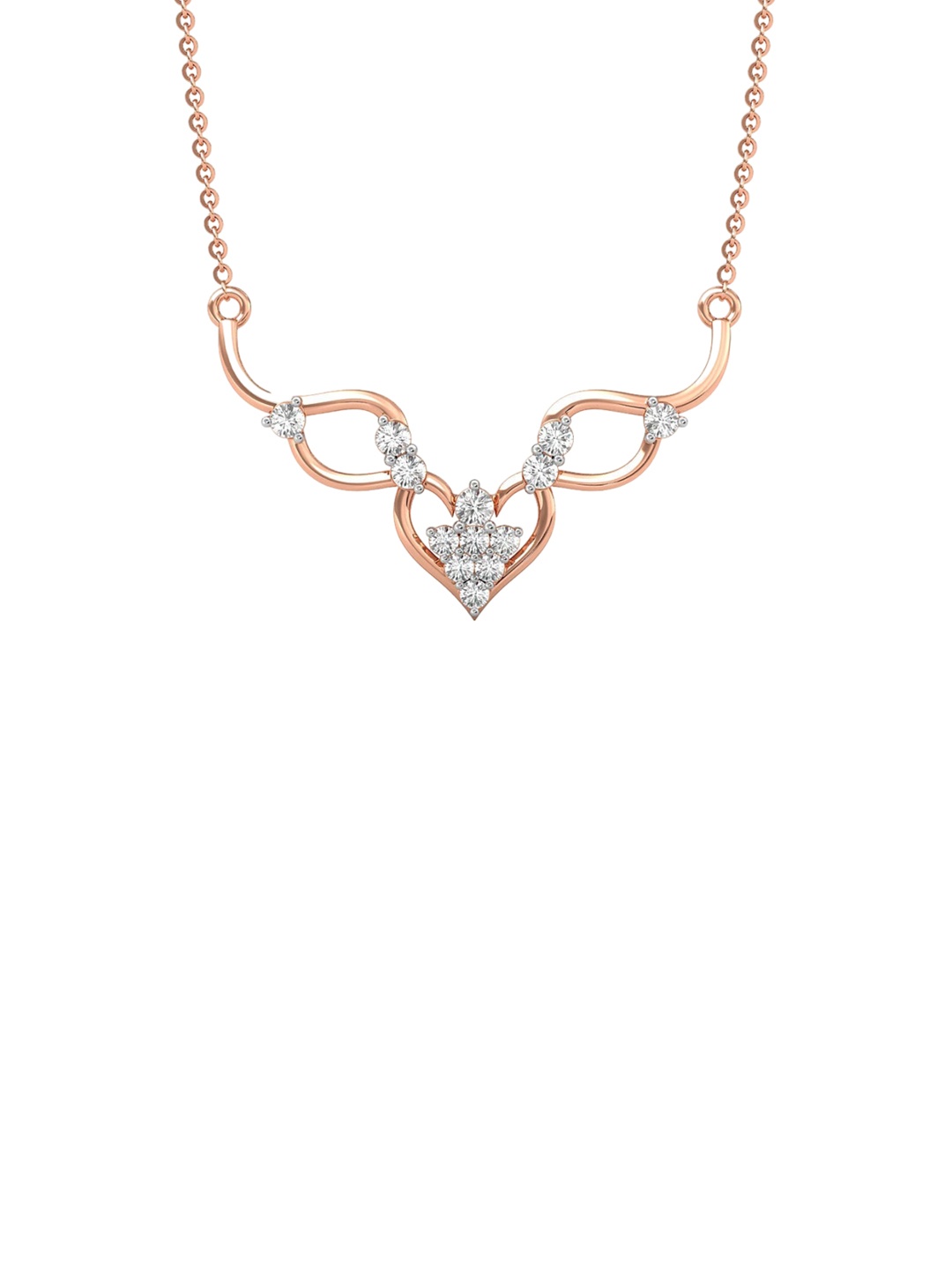 

CANDERE A KALYAN JEWELLERS COMPANY BIS Hallmark 14KT Rose Gold Pendant- 1.1gm