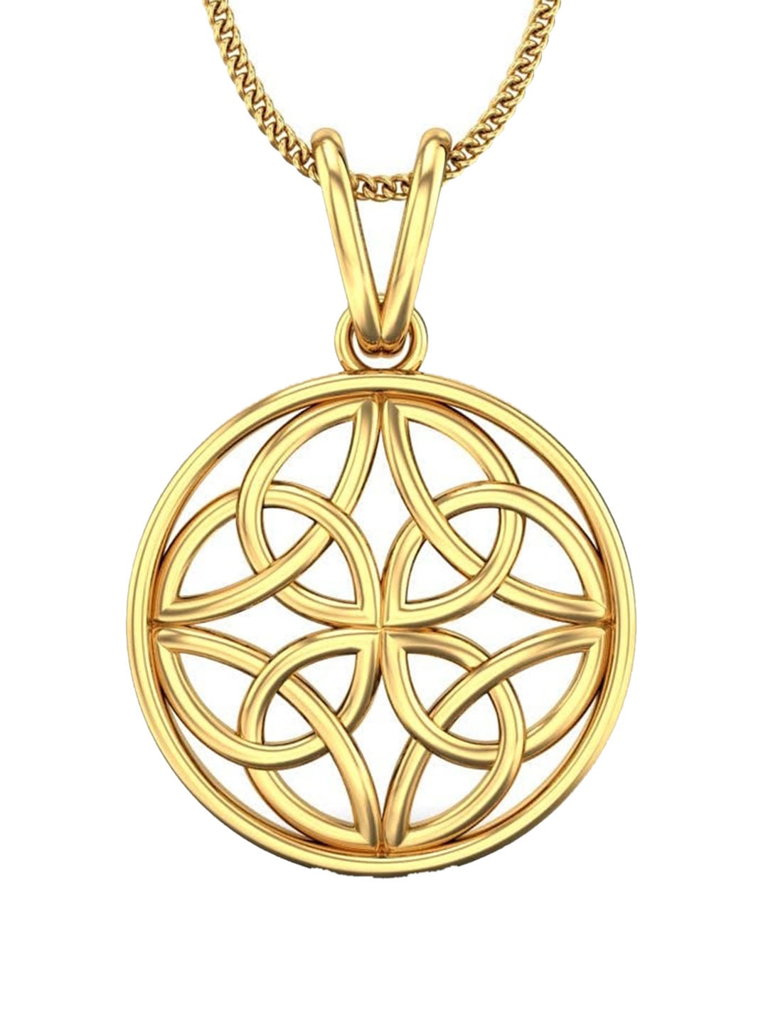 

CANDERE A KALYAN JEWELLERS COMPANY 18KT (750) BIS Hallmark Gold Pendant-3.8gm