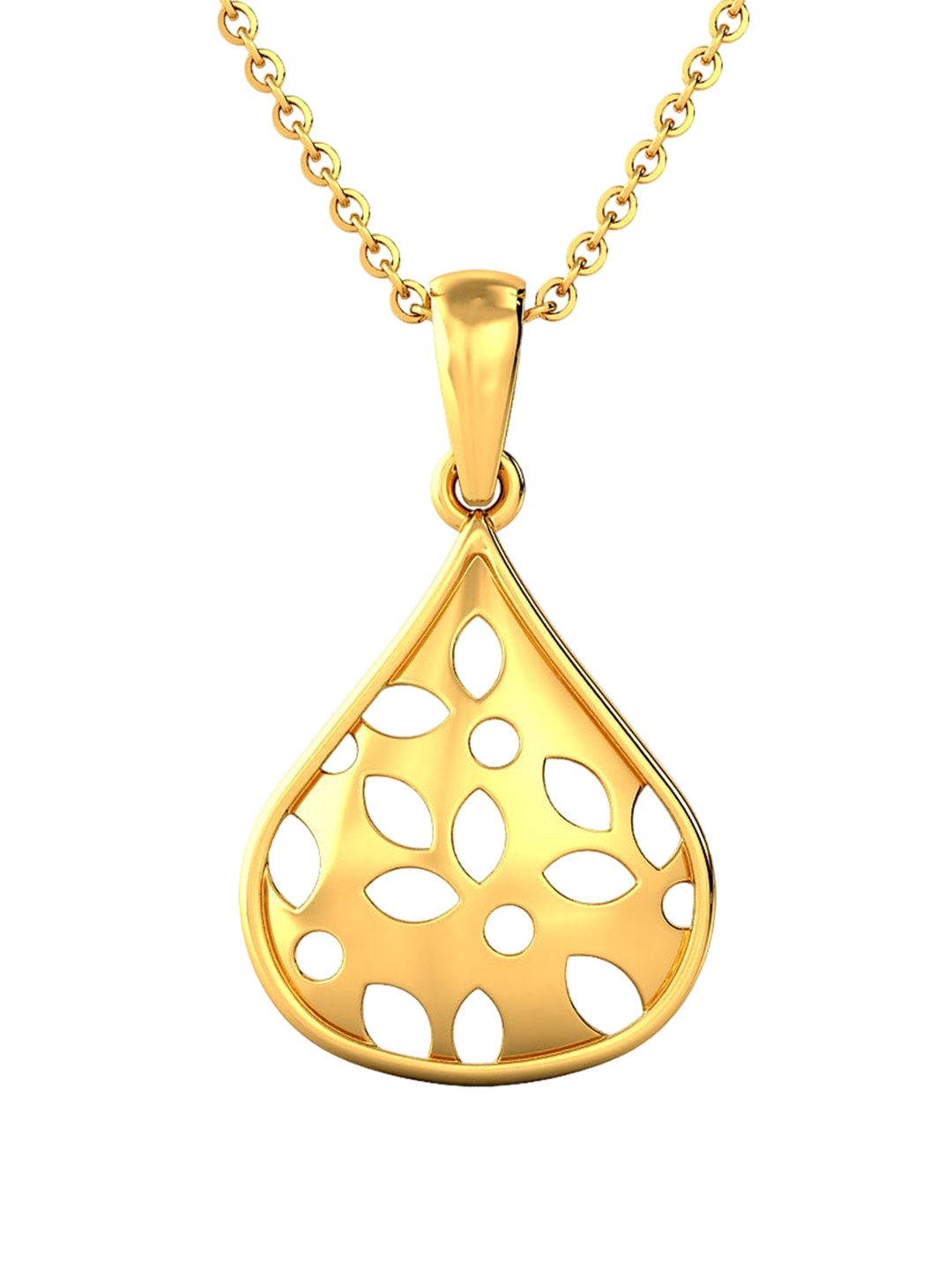 

CANDERE A KALYAN JEWELLERS COMPANY 18KT (750) BIS Hallmark Gold Pendant-1.2gm
