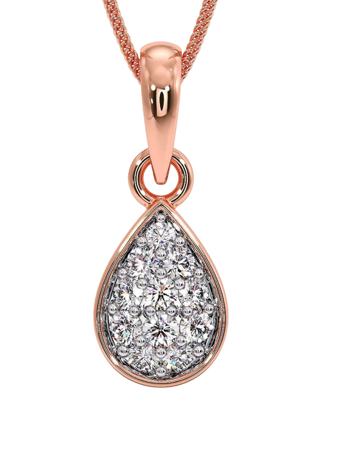 

CANDERE A KALYAN JEWELLERS COMPANY 14KT (585) BIS Hallmark Rose Gold Pendant-0.64gm