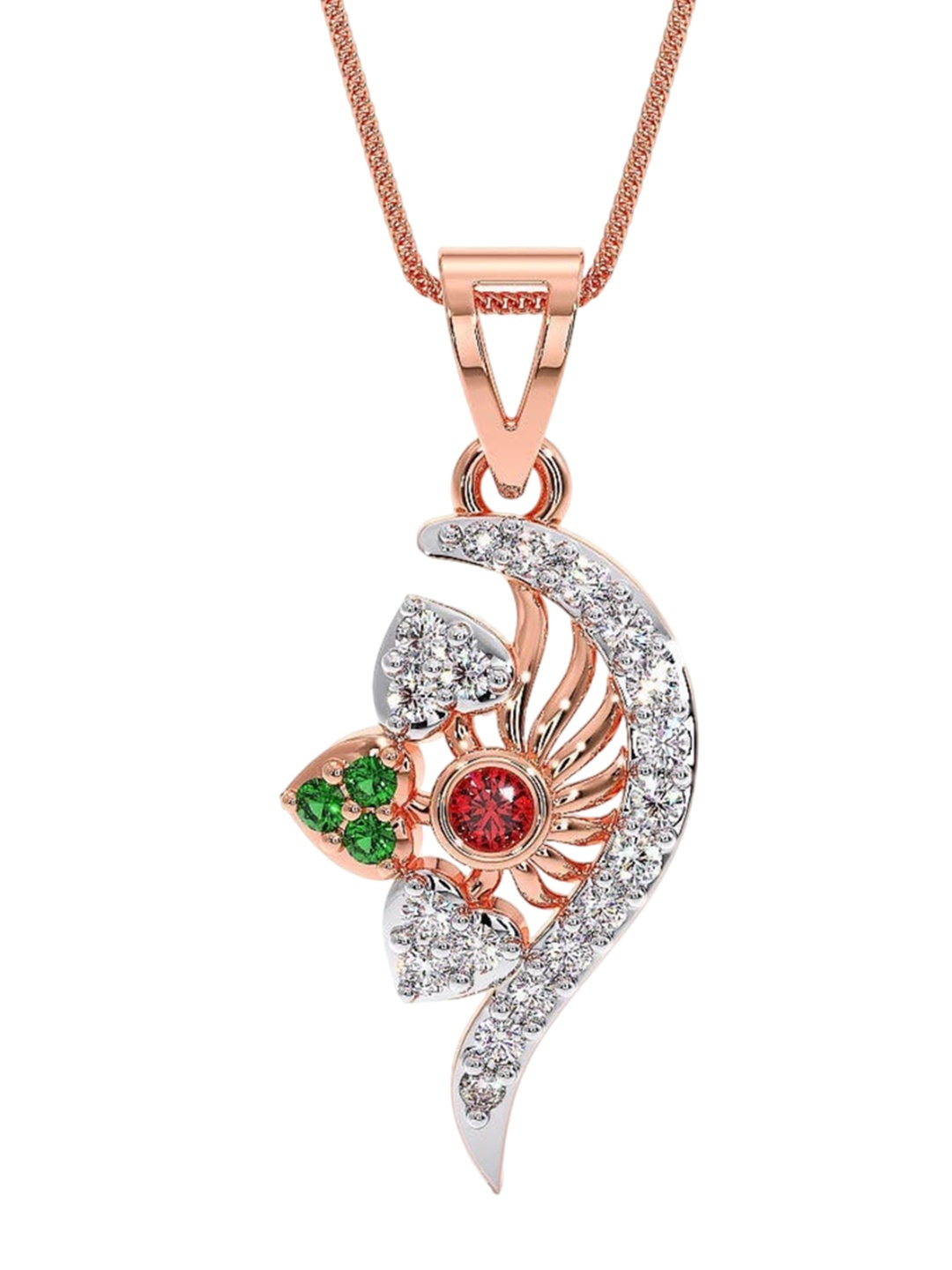 

CANDERE A KALYAN JEWELLERS COMPANY BIS Hallmark 18KT Rose Gold Pendant-1.4gm