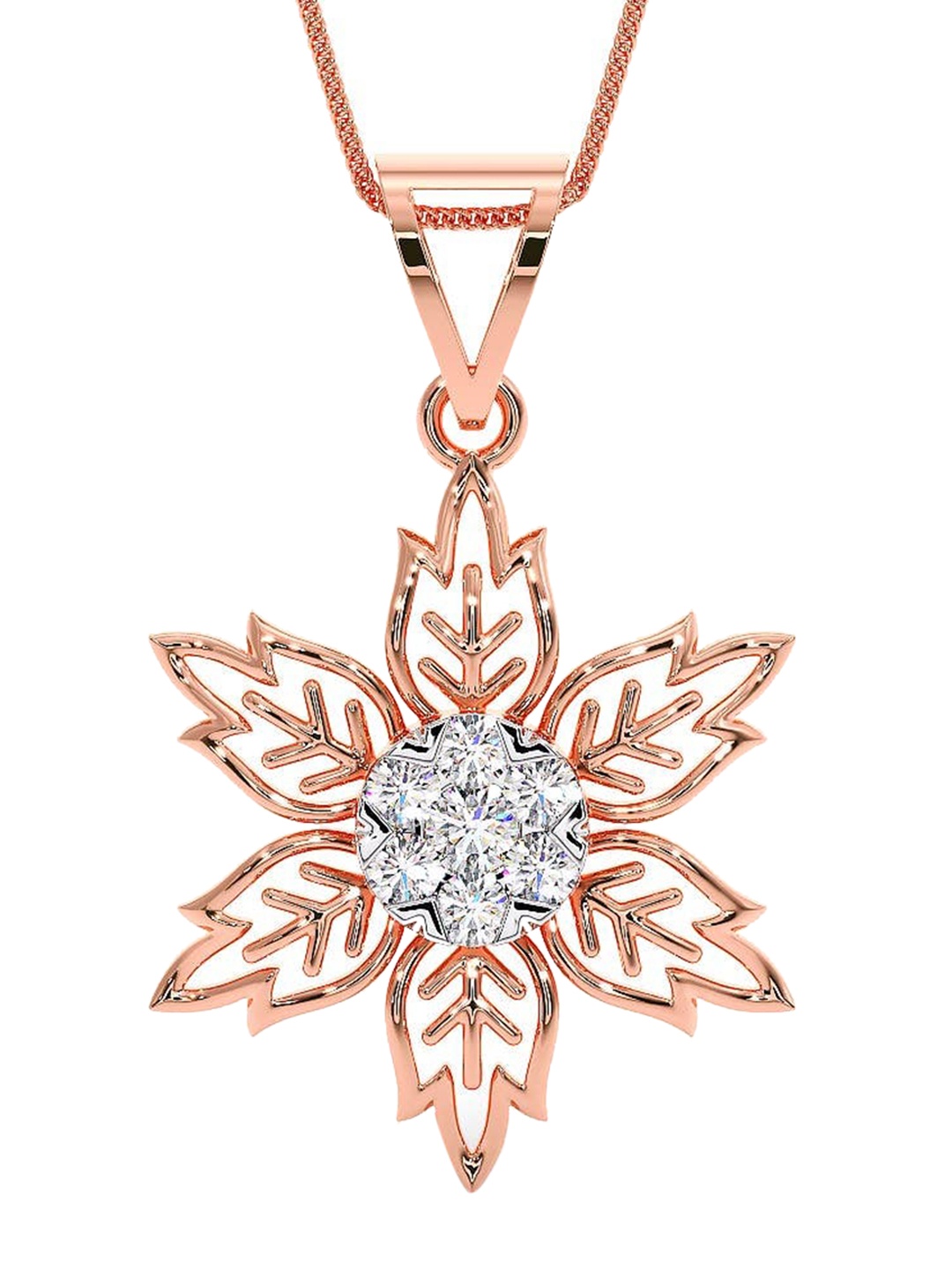 

CANDERE A KALYAN JEWELLERS COMPANY BIS Hallmark 18KT Rose Gold Pendant-1.71gm