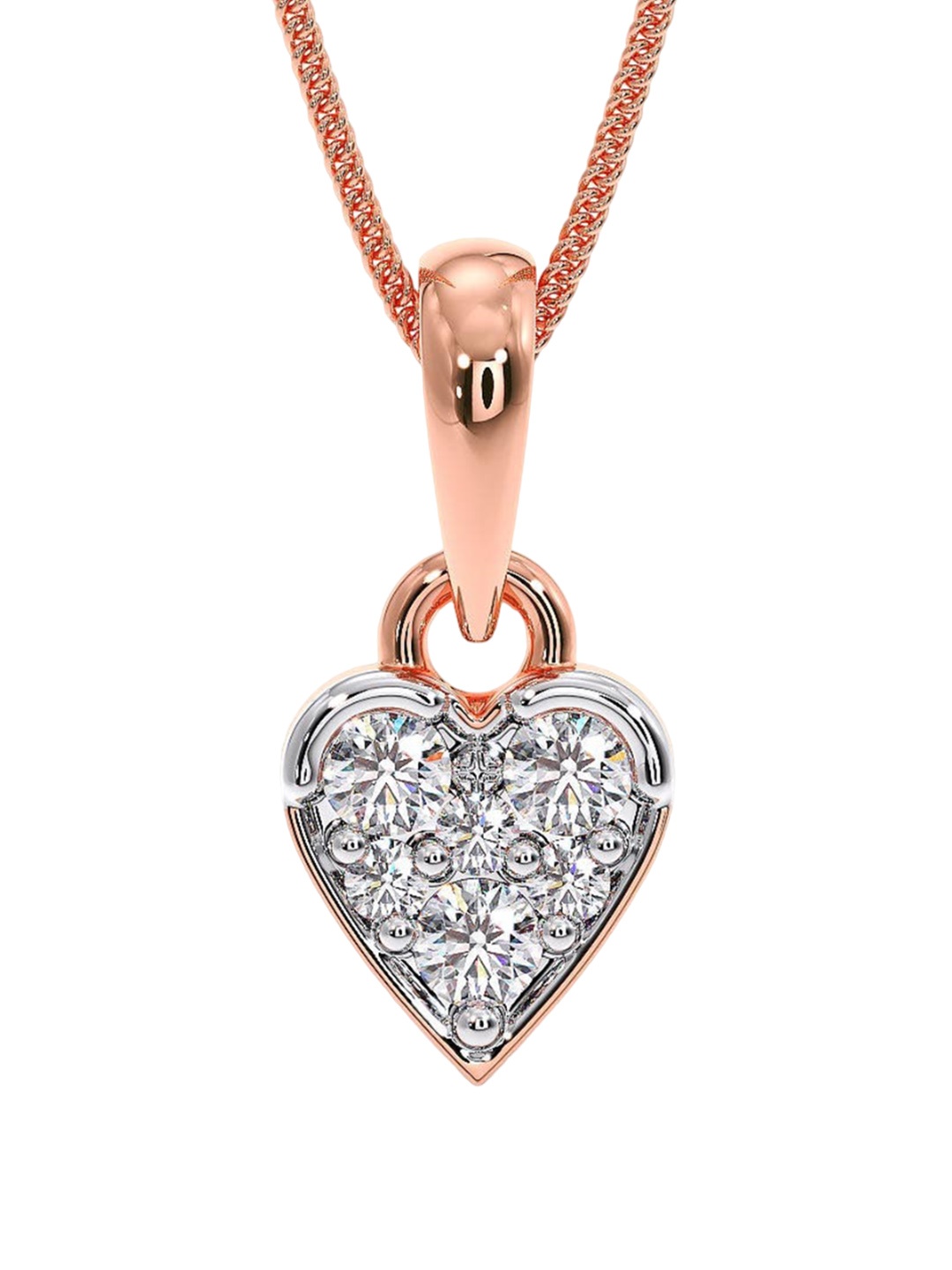 

CANDERE A KALYAN JEWELLERS COMPANY BIS Hallmark 18KT Rose Gold Pendant-0.6gm