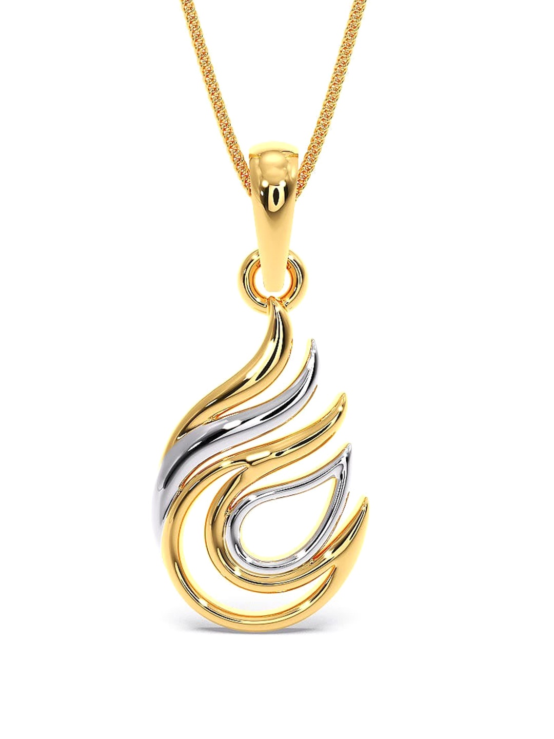 

CANDERE A KALYAN JEWELLERS COMPANY 14KT (585) BIS Hallmark Gold Pendant-0.64 gm
