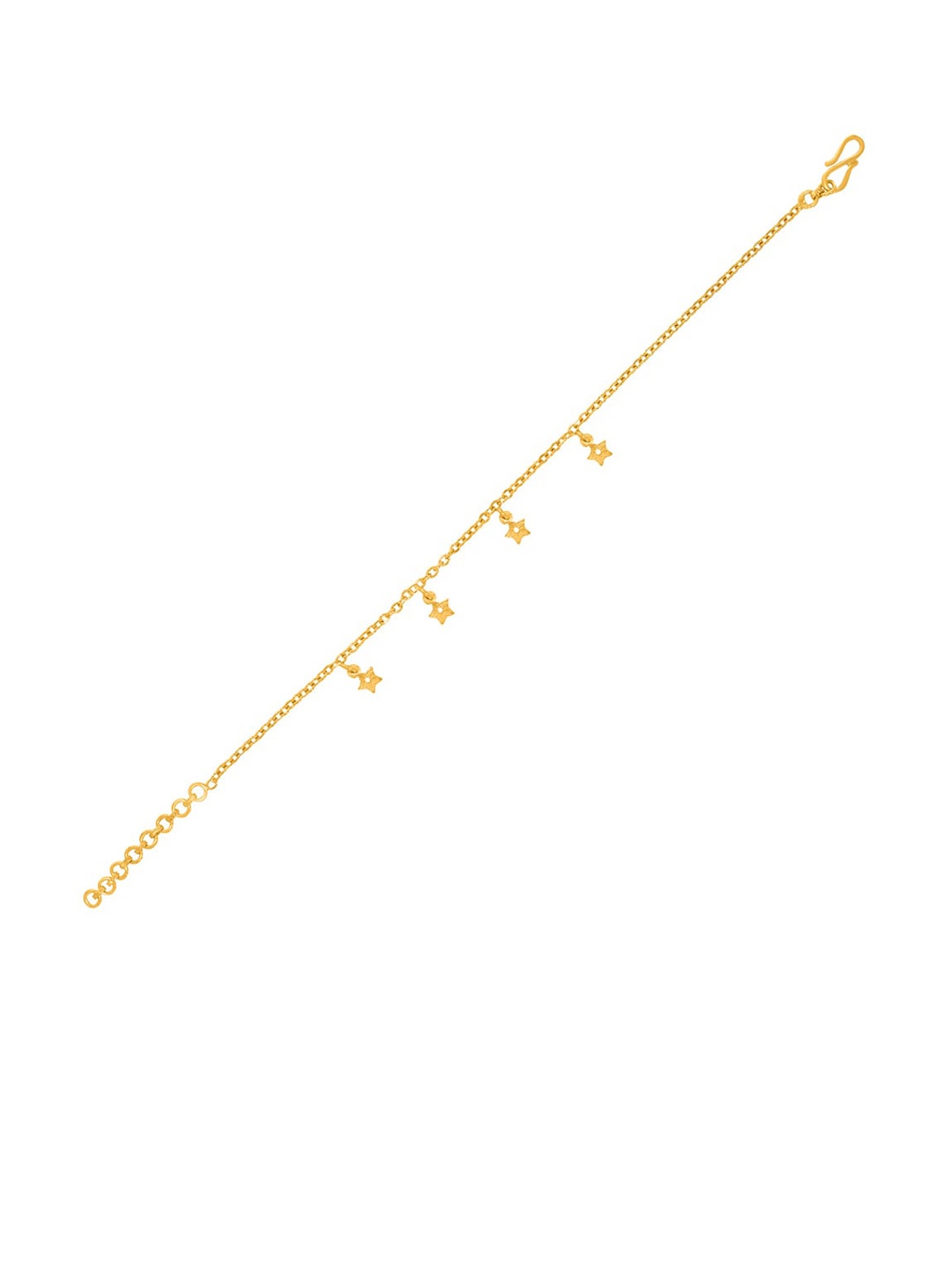 

SENCO 18KT Gold Star Bracelet-3.4gm, Yellow