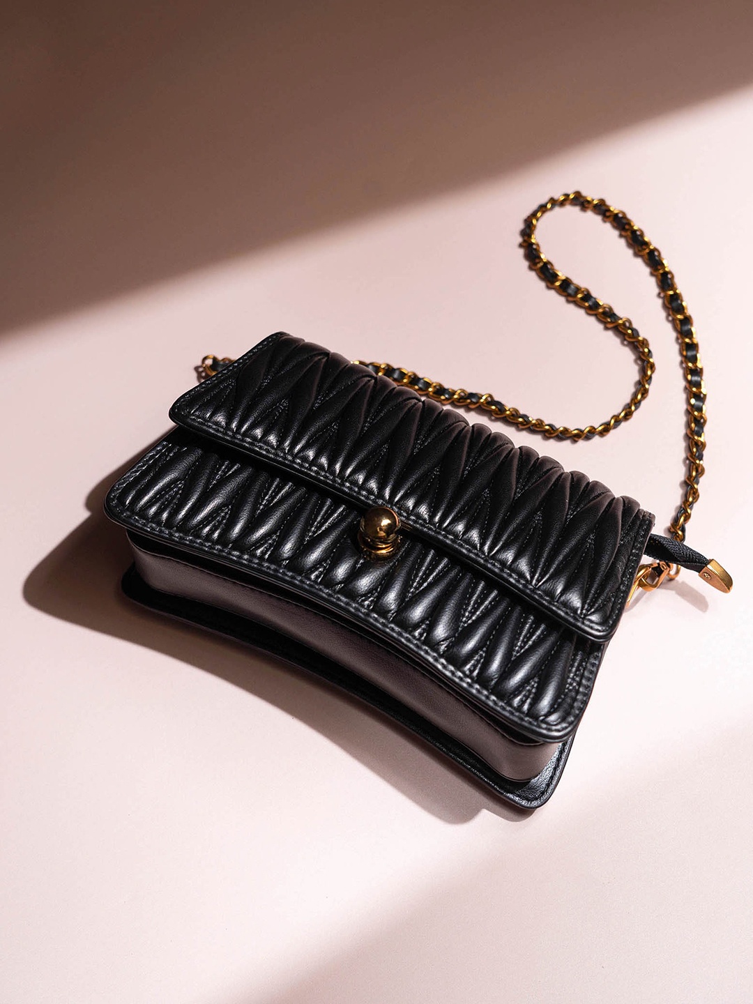 

Inc 5 Textured Miniature Sling Bag, Black