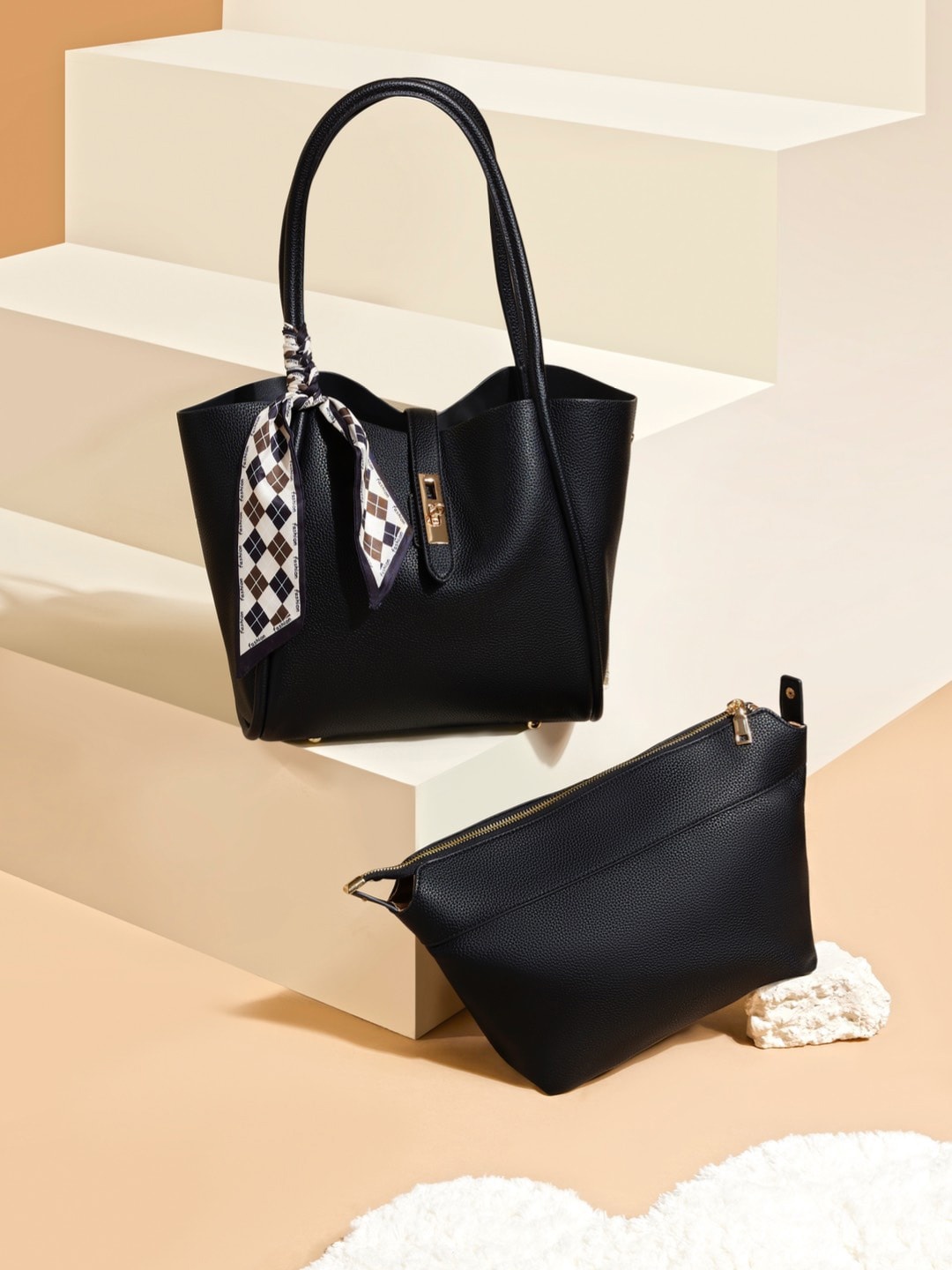

Inc 5 Structured Handheld Bag, Black