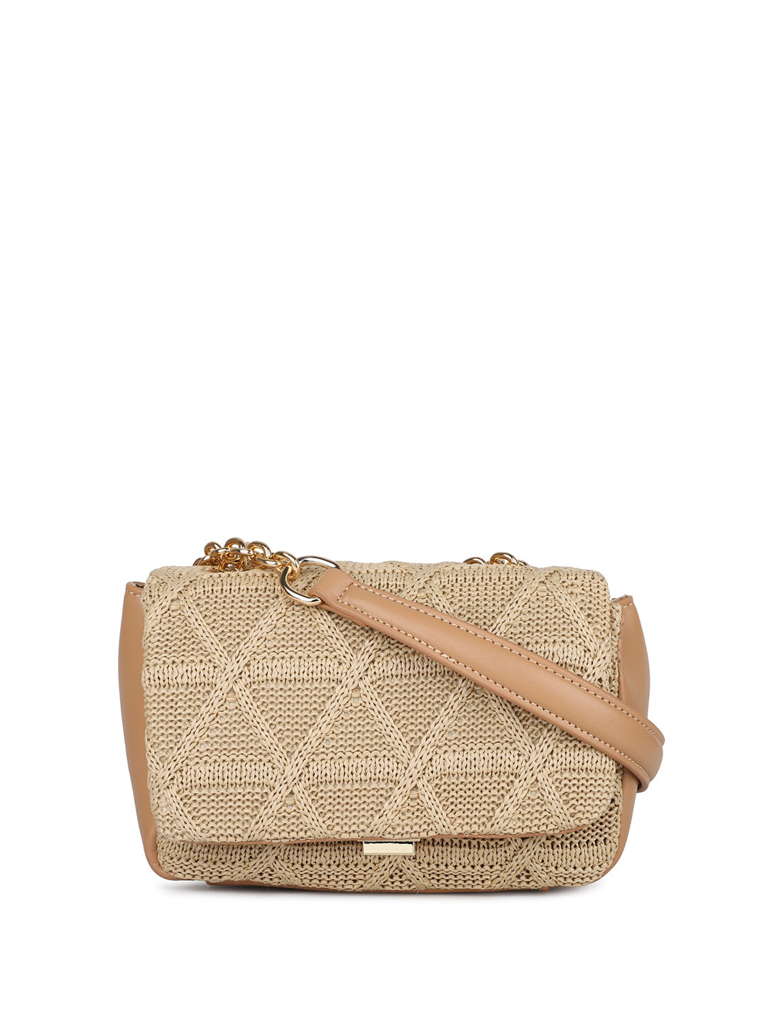 

Inc 5 Textured Structured Jute Sling Bag, Peach