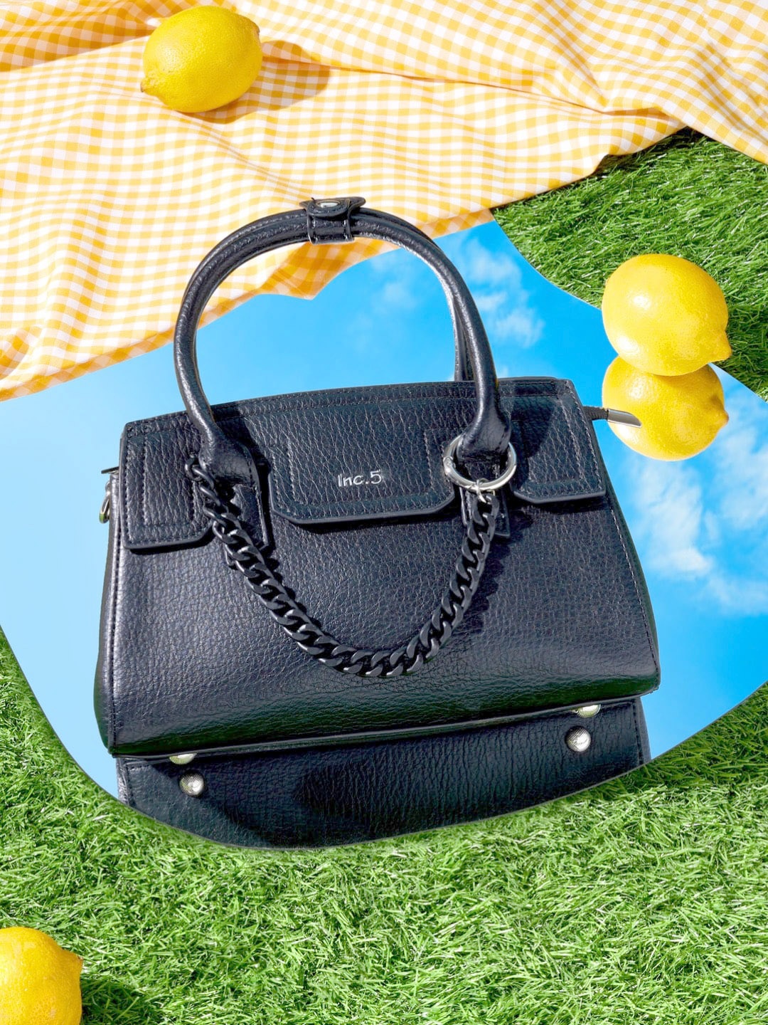 

Inc 5 Structured Handheld Bag, Black