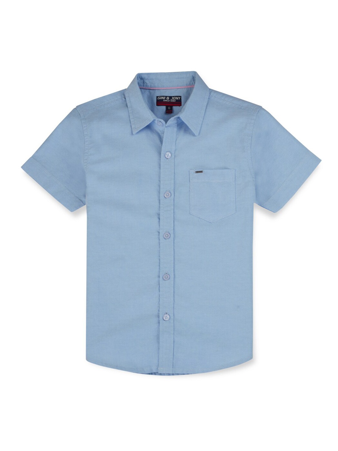 

Gini and Jony Boys Opaque Cotton Casual Shirt, Blue
