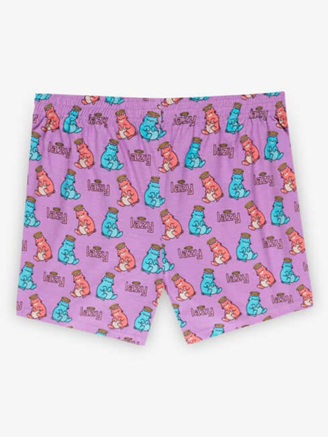 

Urban Monkey Unisex Conversational Printed Cotton Loose Fit Shorts, Purple