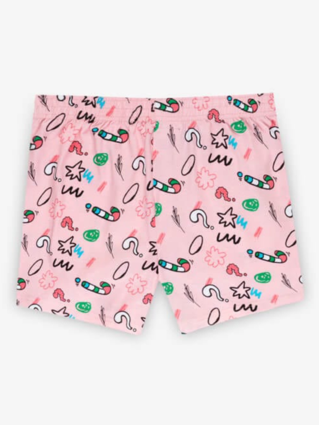 

Urban Monkey Unisex Floral Printed Cotton Loose Fit Shorts, Pink