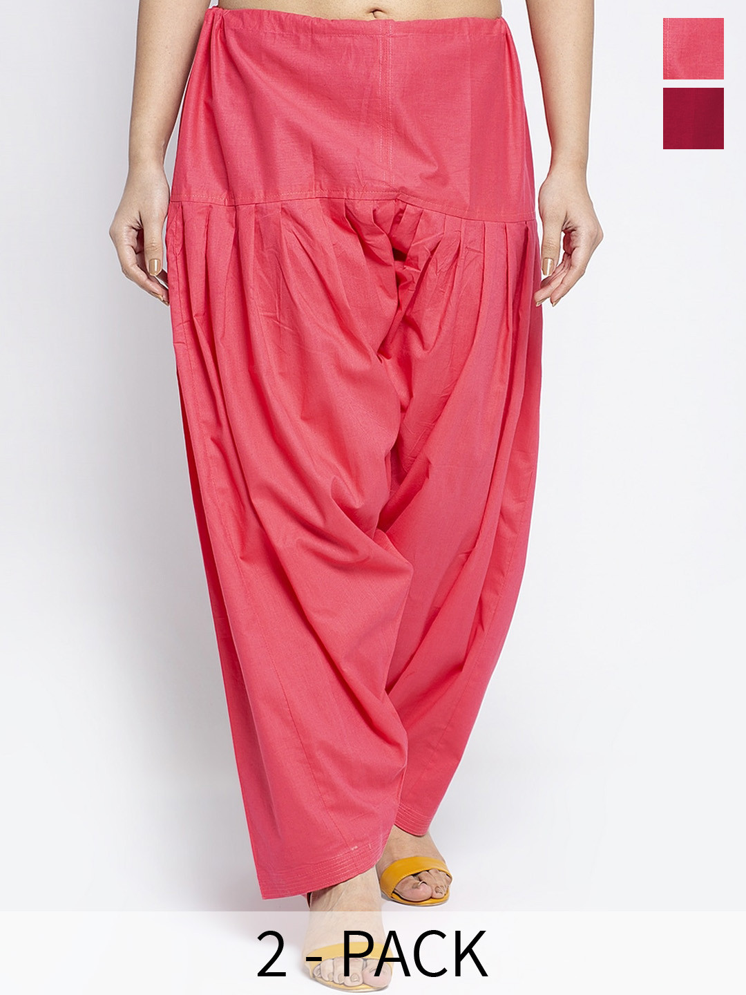 

GRACIT Women Pack Of 2 Cotton Salwar, Maroon